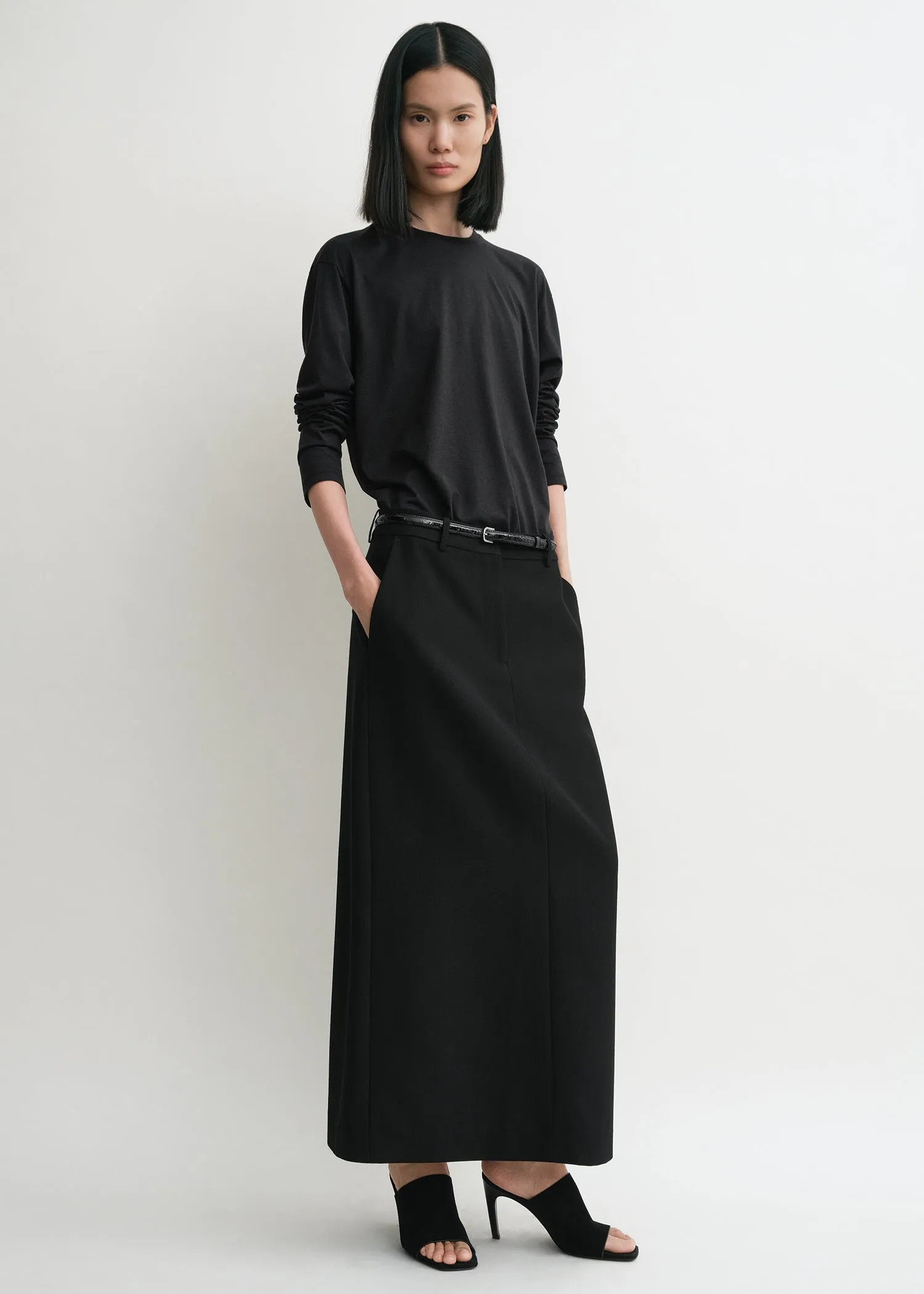 Classic long-sleeve tee black sold by Toteme