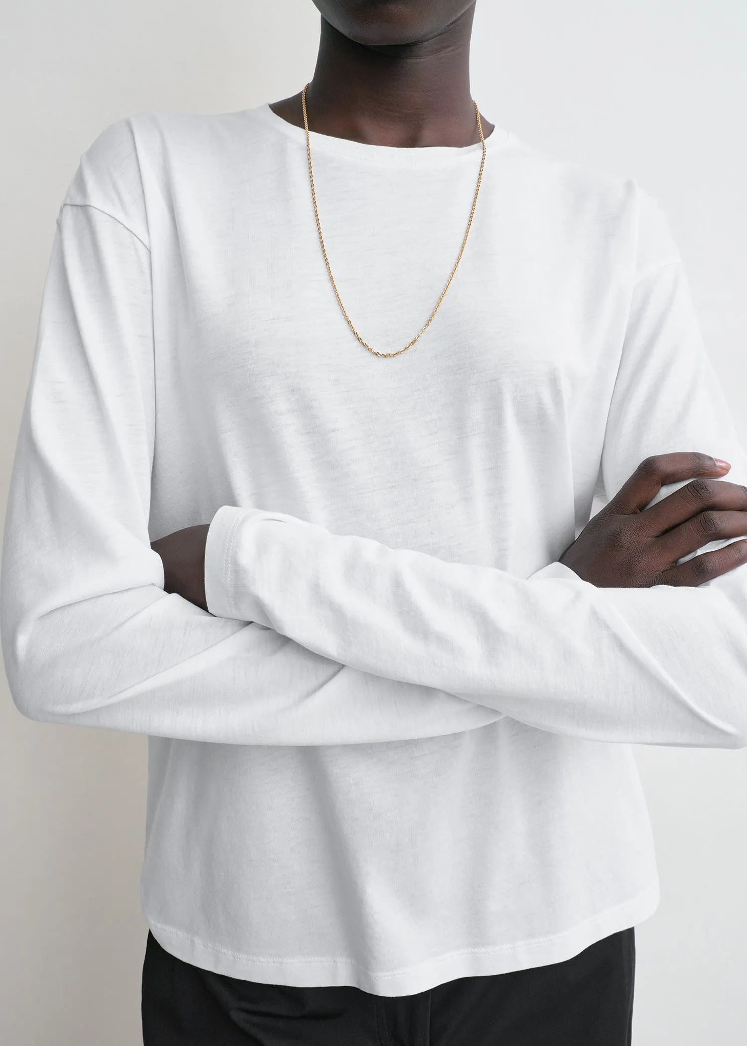 Classic long-sleeve tee white sold by Toteme product image thumbnail 4