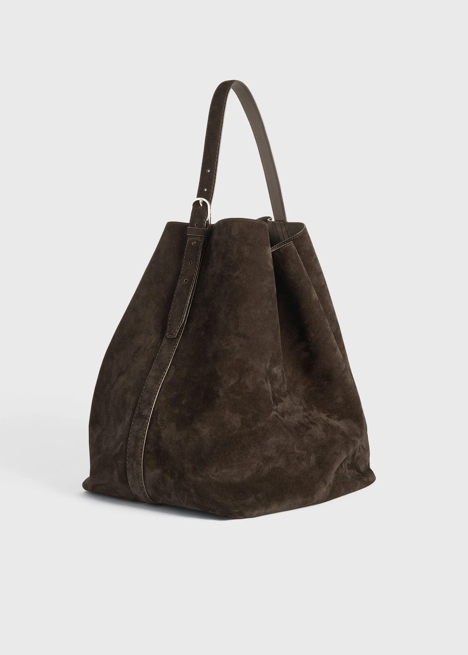 Belted suede tote brown sold by Toteme product image thumbnail 4