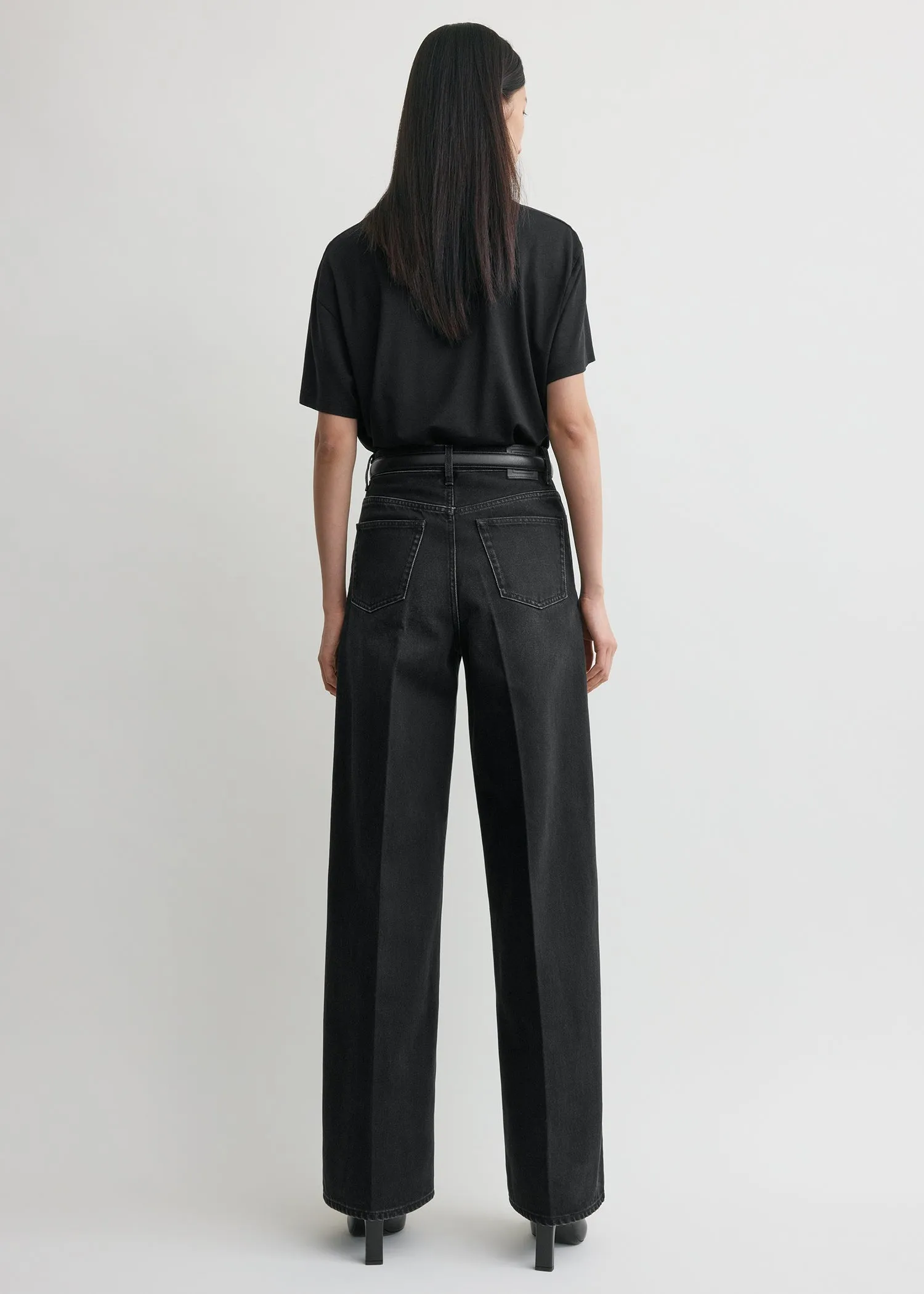 Wide leg denim faded black sold by Toteme product image thumbnail 3