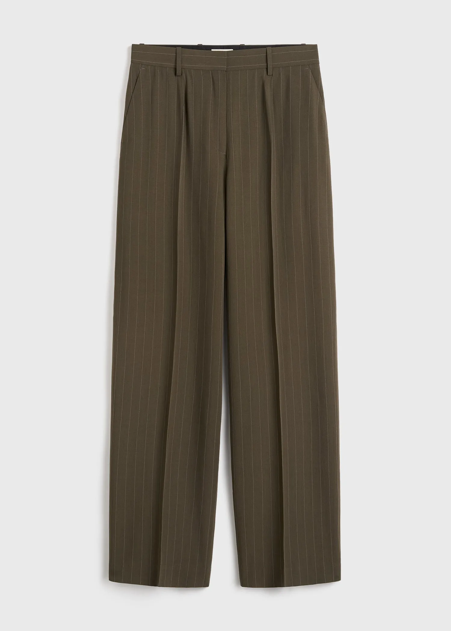 Wide pinstriped trousers pepper sold by Toteme product image thumbnail 5