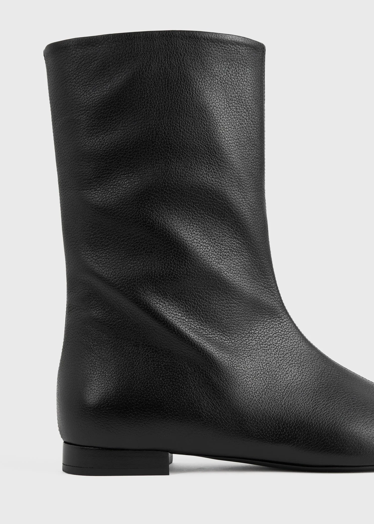 Grained-leather ankle boots black sold by Toteme product image thumbnail 5