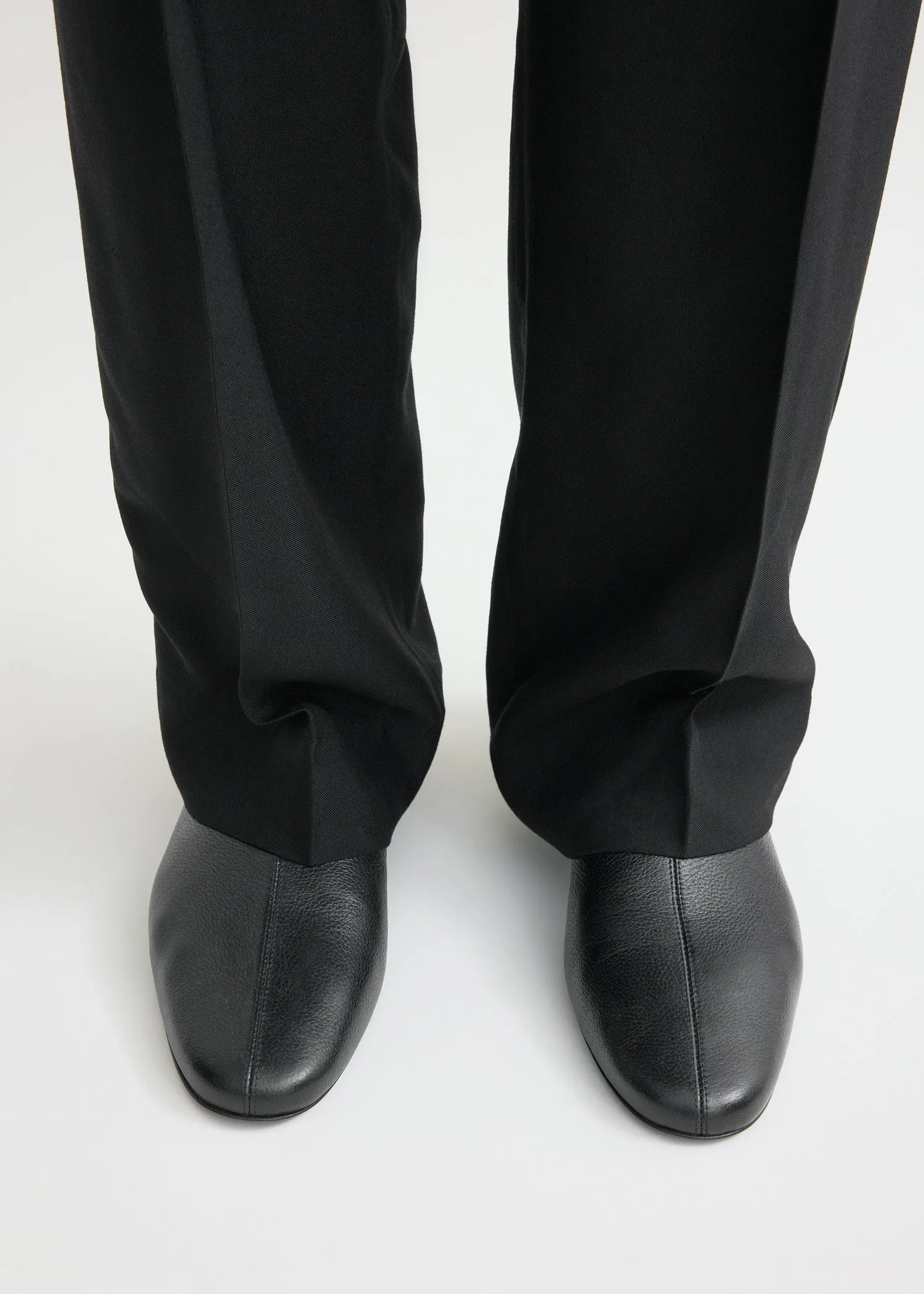 Grained-leather ankle boots black sold by Toteme product image thumbnail 2