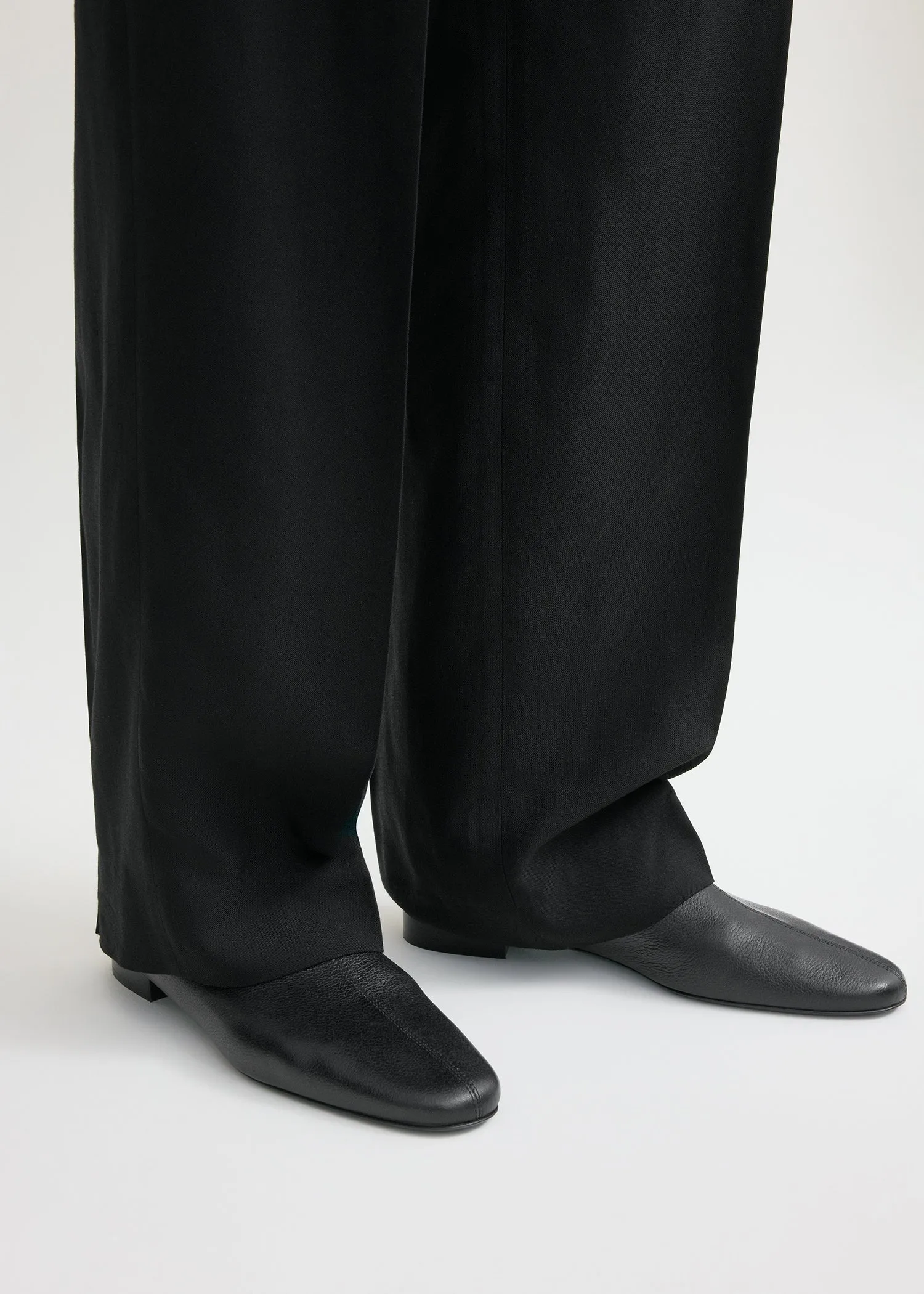 Grained-leather ankle boots black sold by Toteme product image thumbnail 3