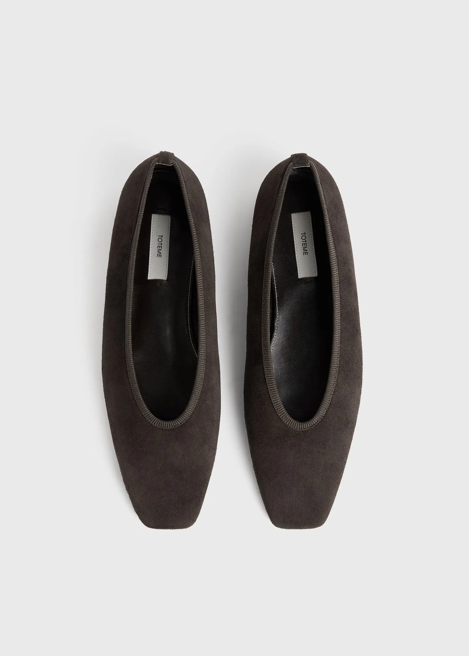 Minimalist suede ballerinas pepper sold by Toteme product image thumbnail 4