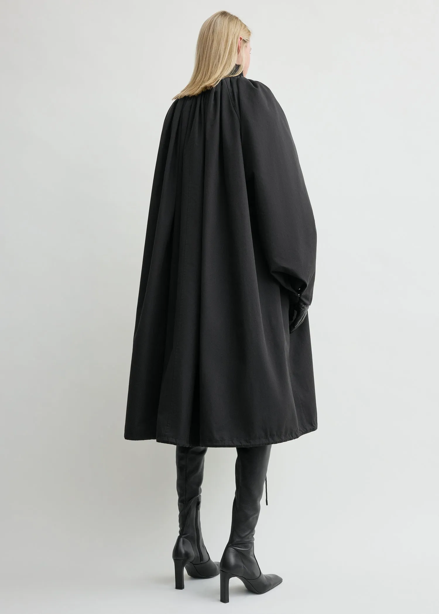 Gathered parachute coat black sold by Toteme product image thumbnail 3