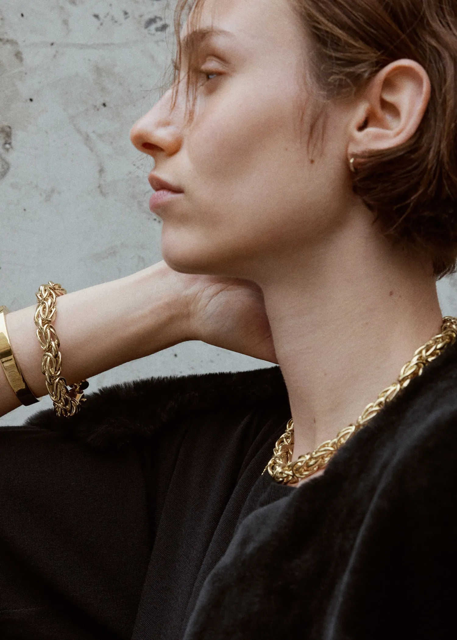 Byzantine bracelet gold sold by Toteme product image thumbnail 3