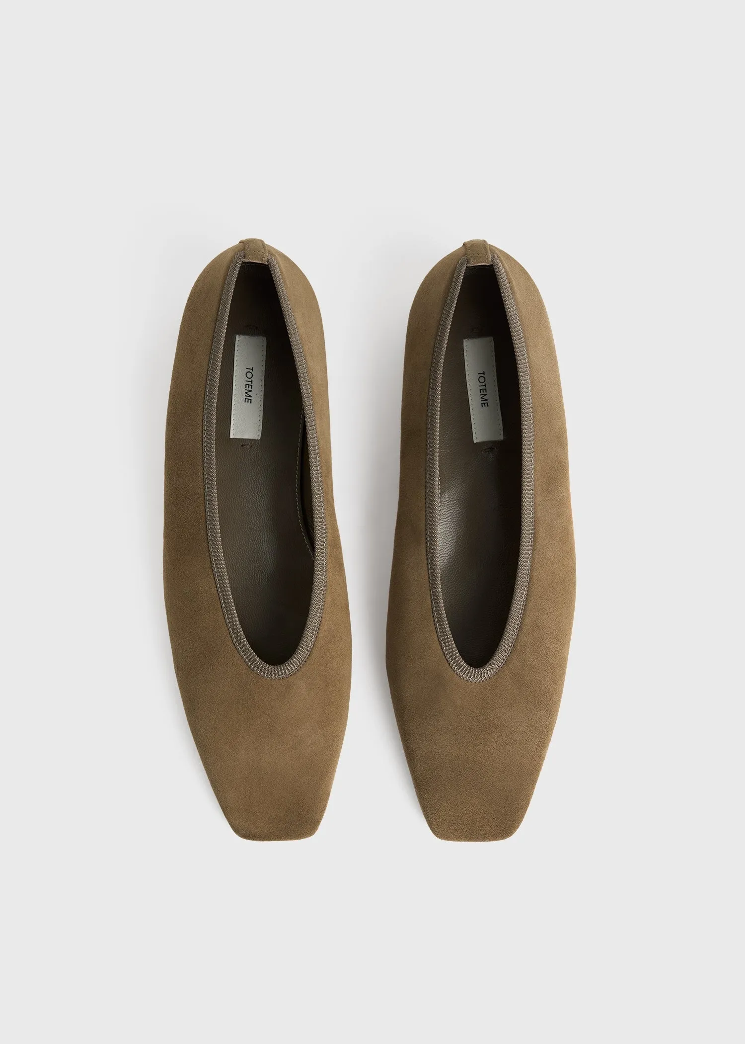 Minimalist suede ballerinas hazel sold by Toteme product image thumbnail 4