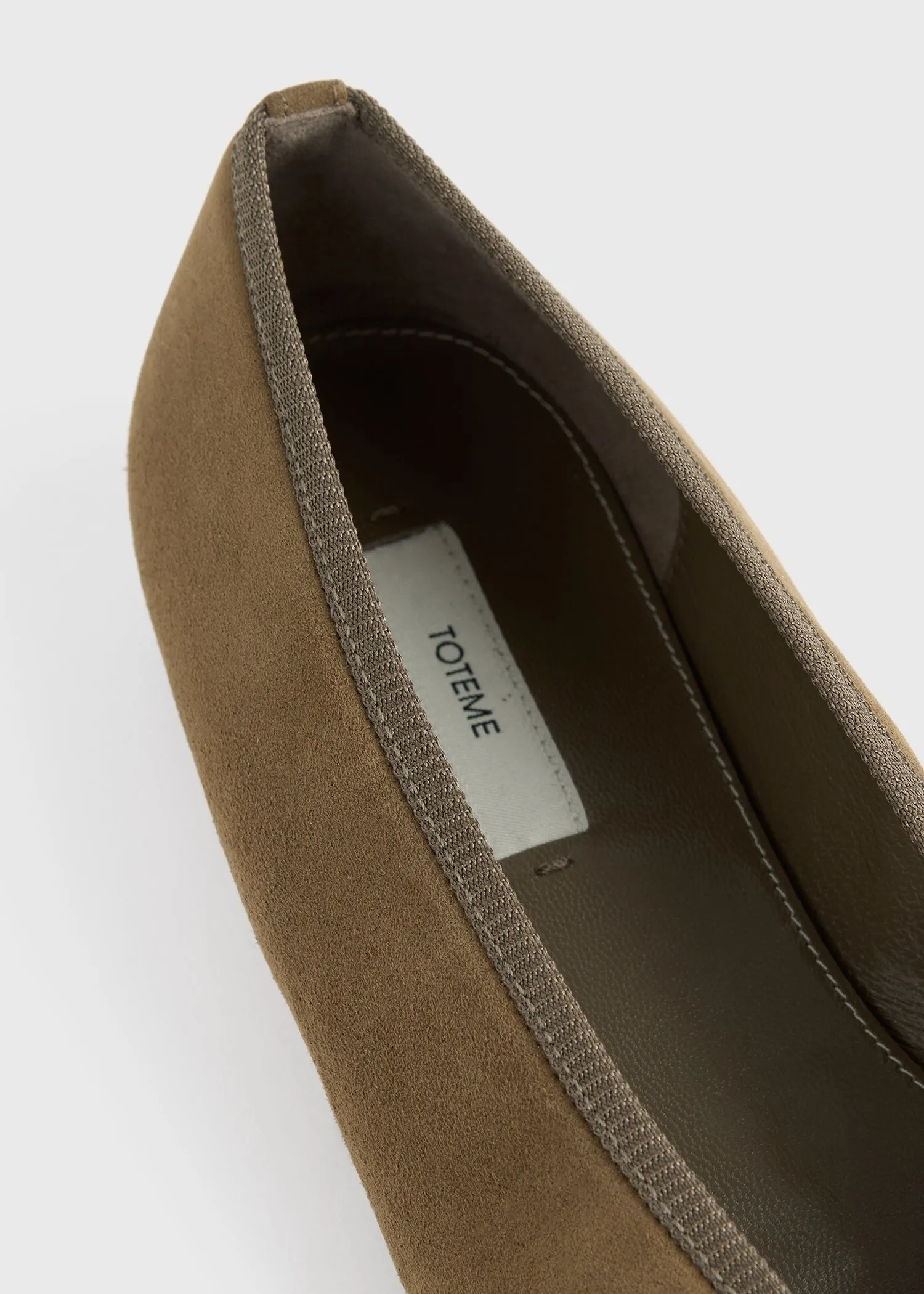 Minimalist suede ballerinas hazel sold by Toteme product image thumbnail 5