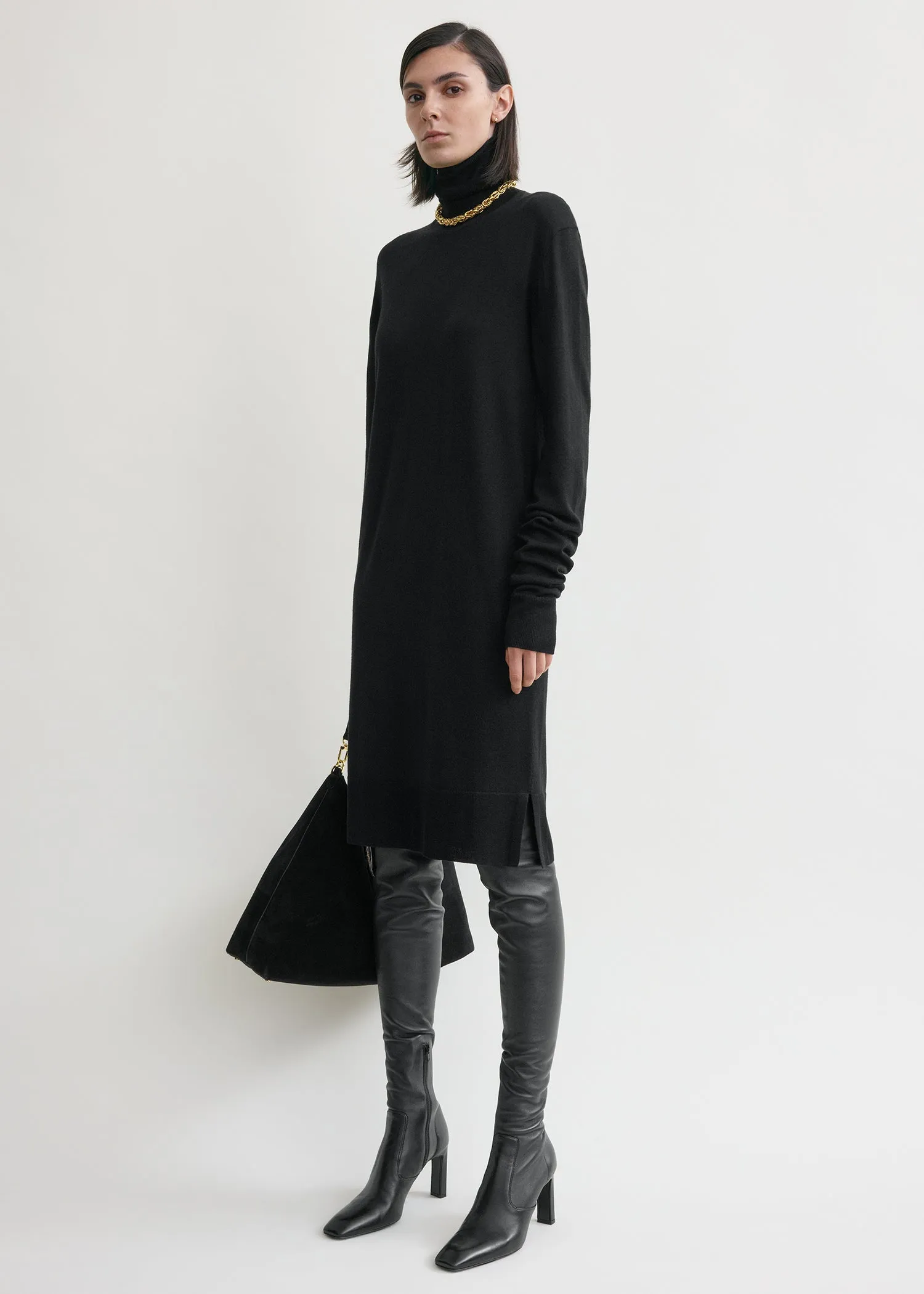 Turtleneck dress black sold by Toteme product image thumbnail 2