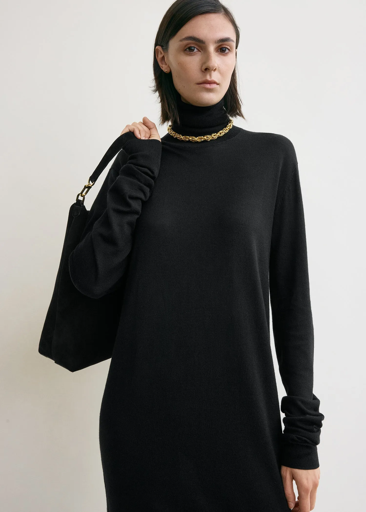 Turtleneck dress black sold by Toteme product image thumbnail 4