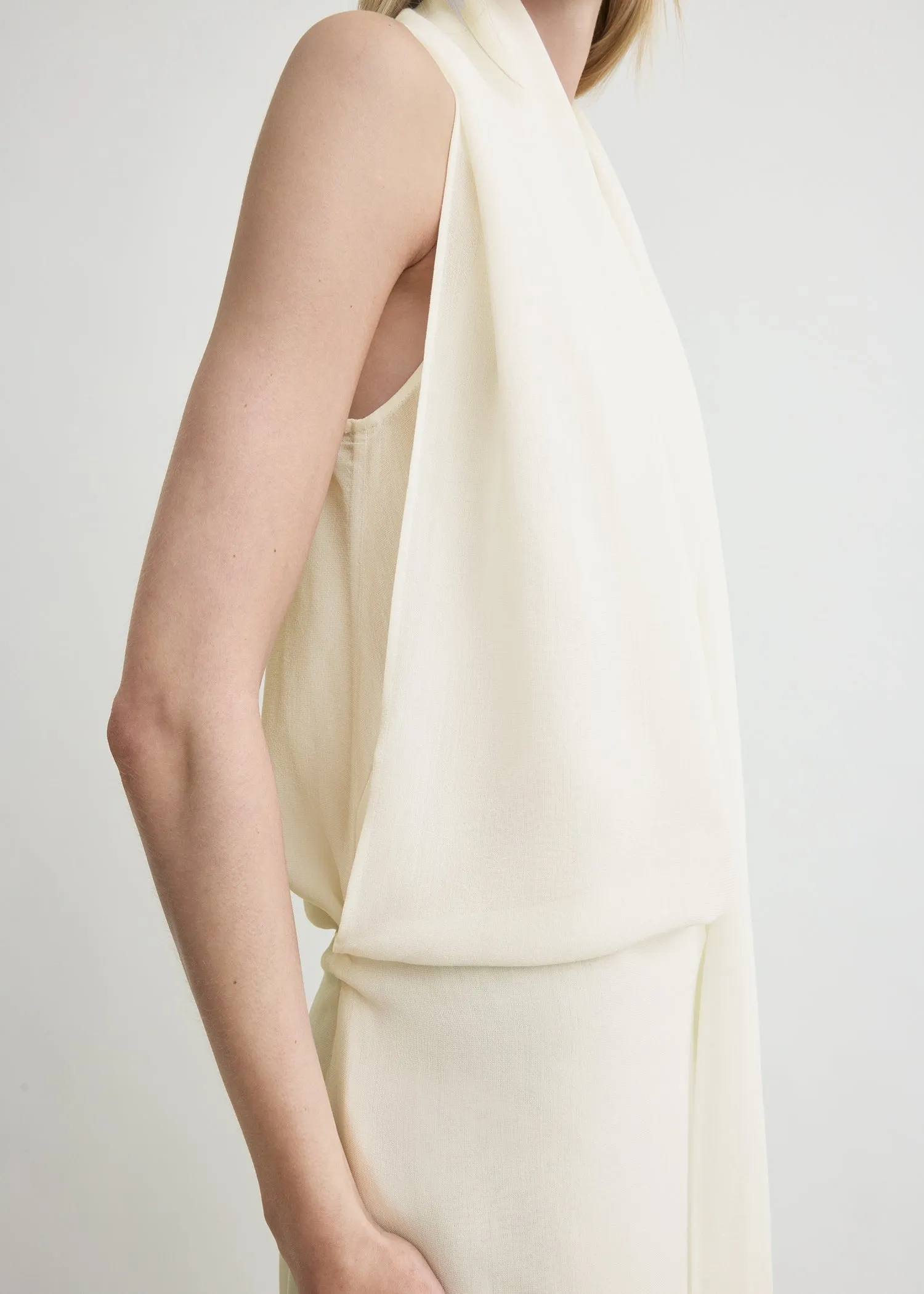 Fringed scarf dress milk sold by Toteme product image thumbnail 5