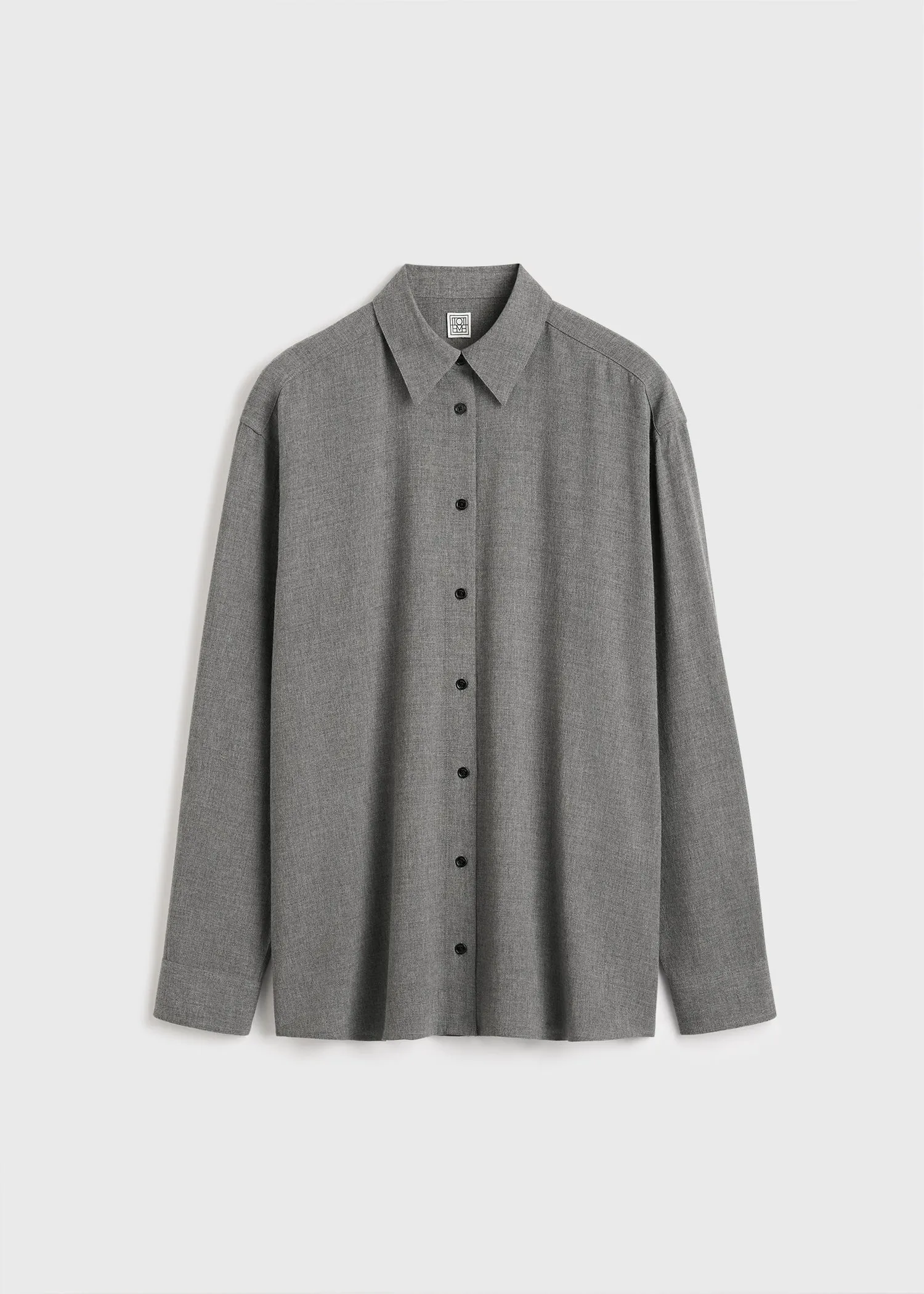 Classic fluid shirt mid grey sold by Toteme product image thumbnail 5