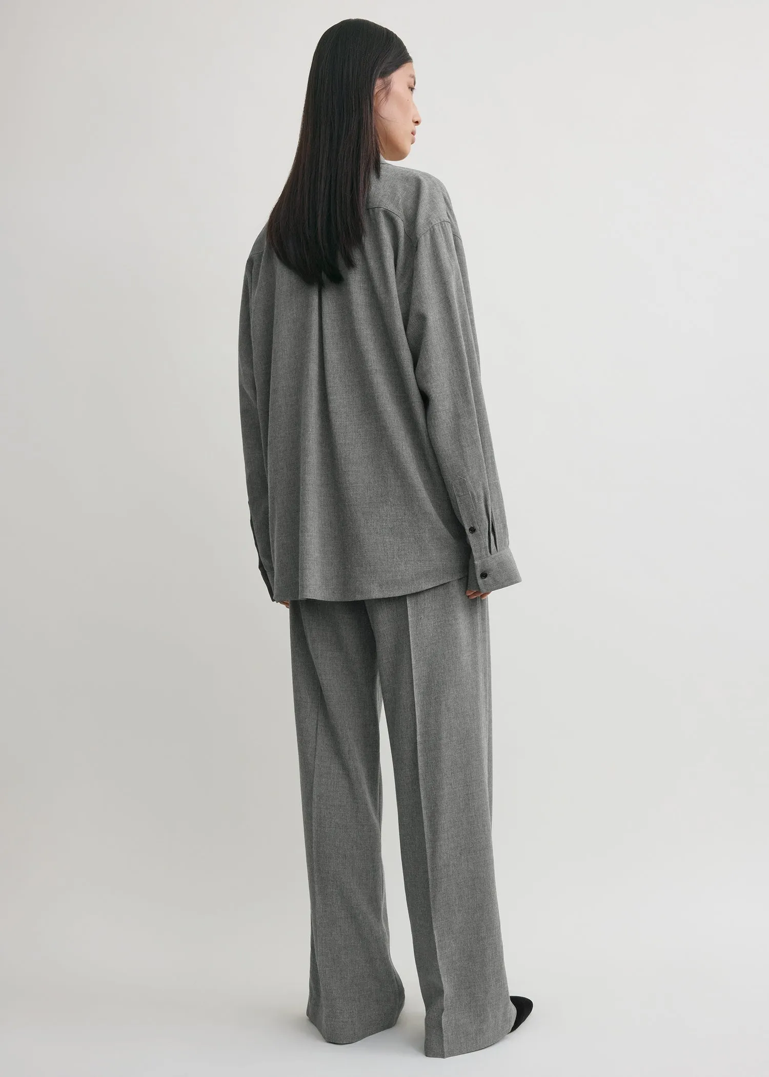 Classic fluid shirt mid grey sold by Toteme product image thumbnail 3