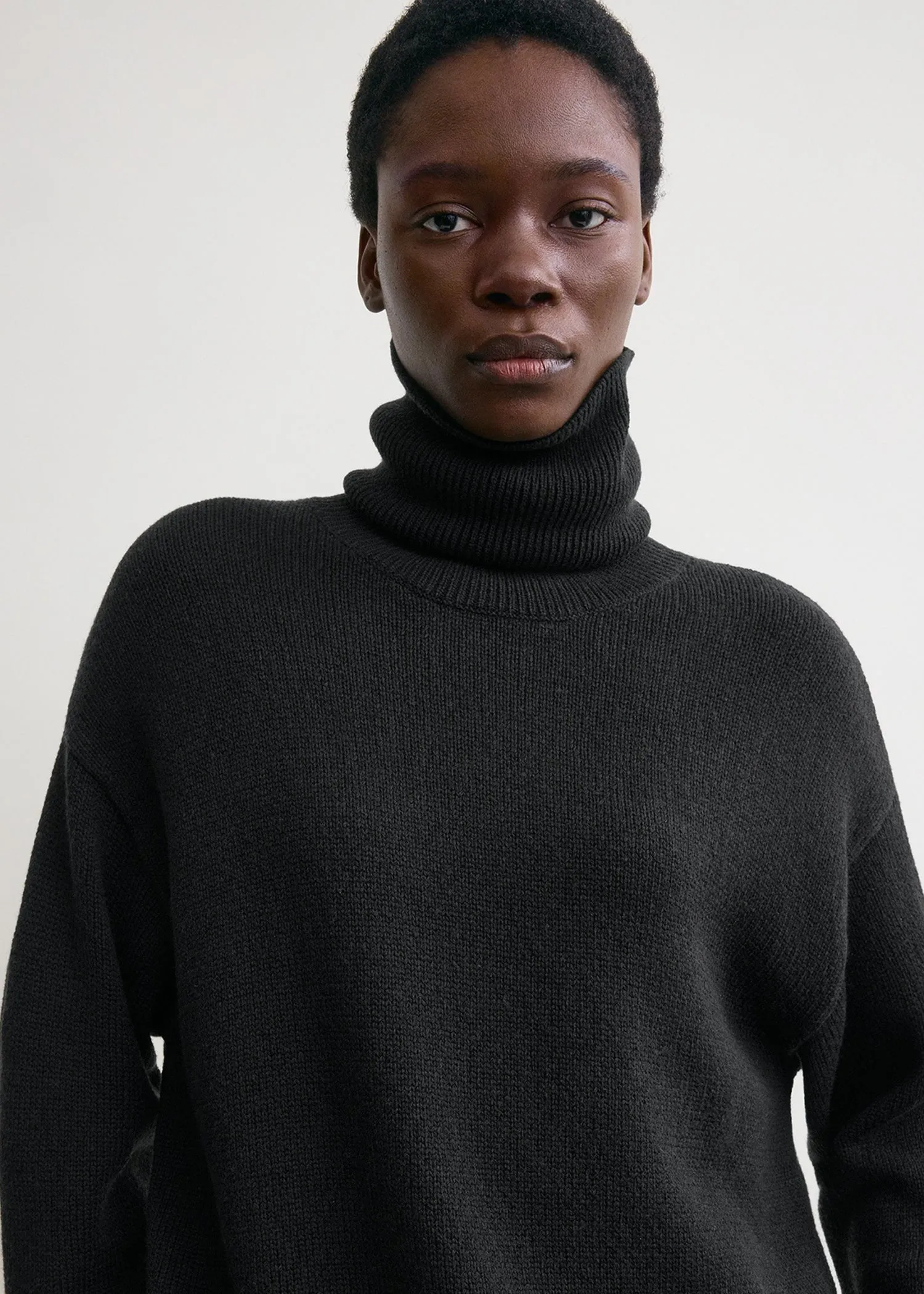 Longline turtleneck black sold by Toteme product image thumbnail 4