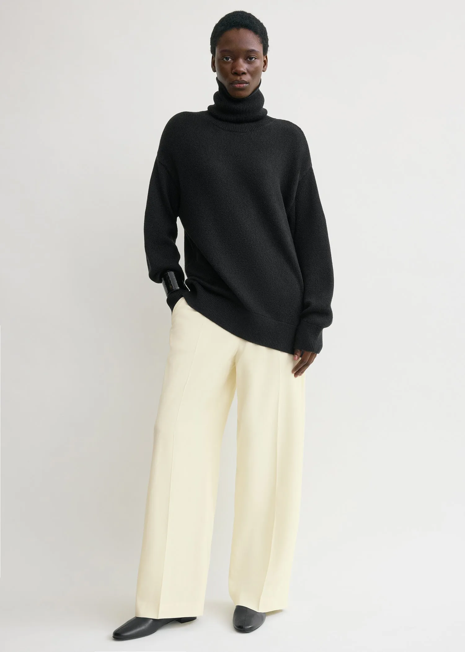 Longline turtleneck black sold by Toteme product image thumbnail 2