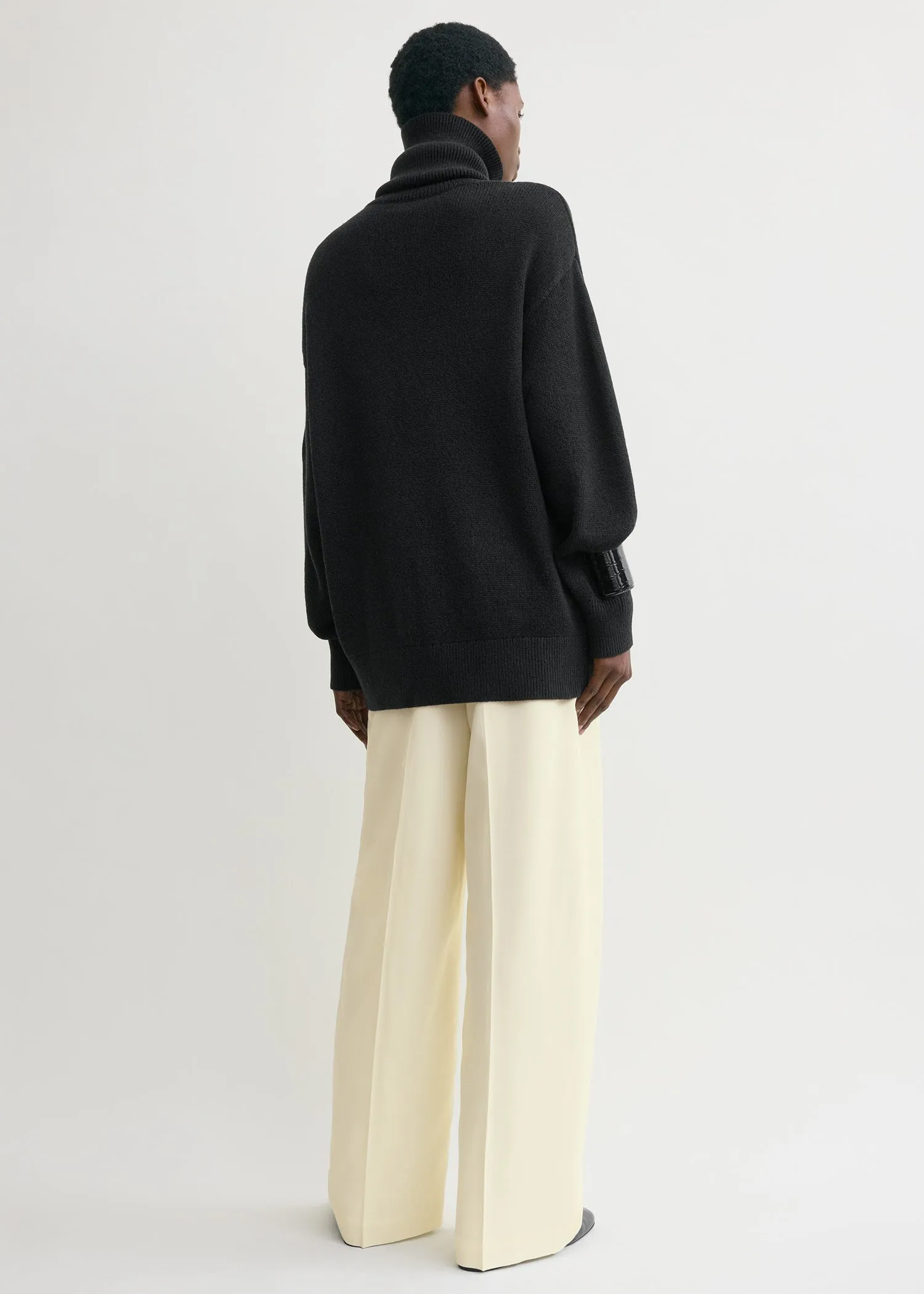 Longline turtleneck black sold by Toteme product image thumbnail 3