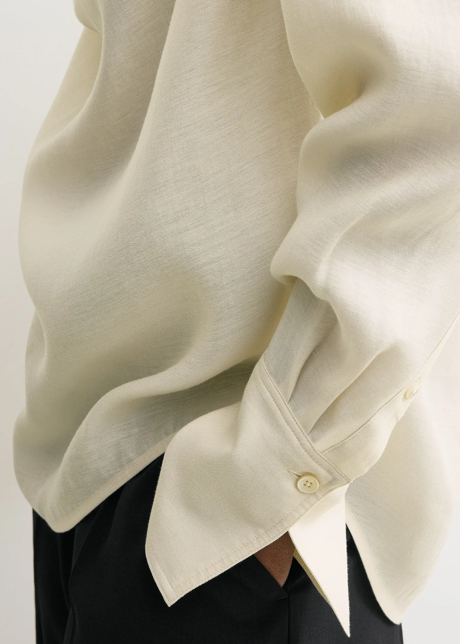 Cowl blouse ecru sold by Toteme product image thumbnail 5