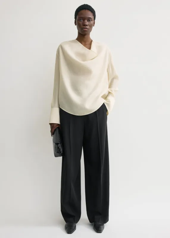 Cowl blouse ecru sold by Toteme