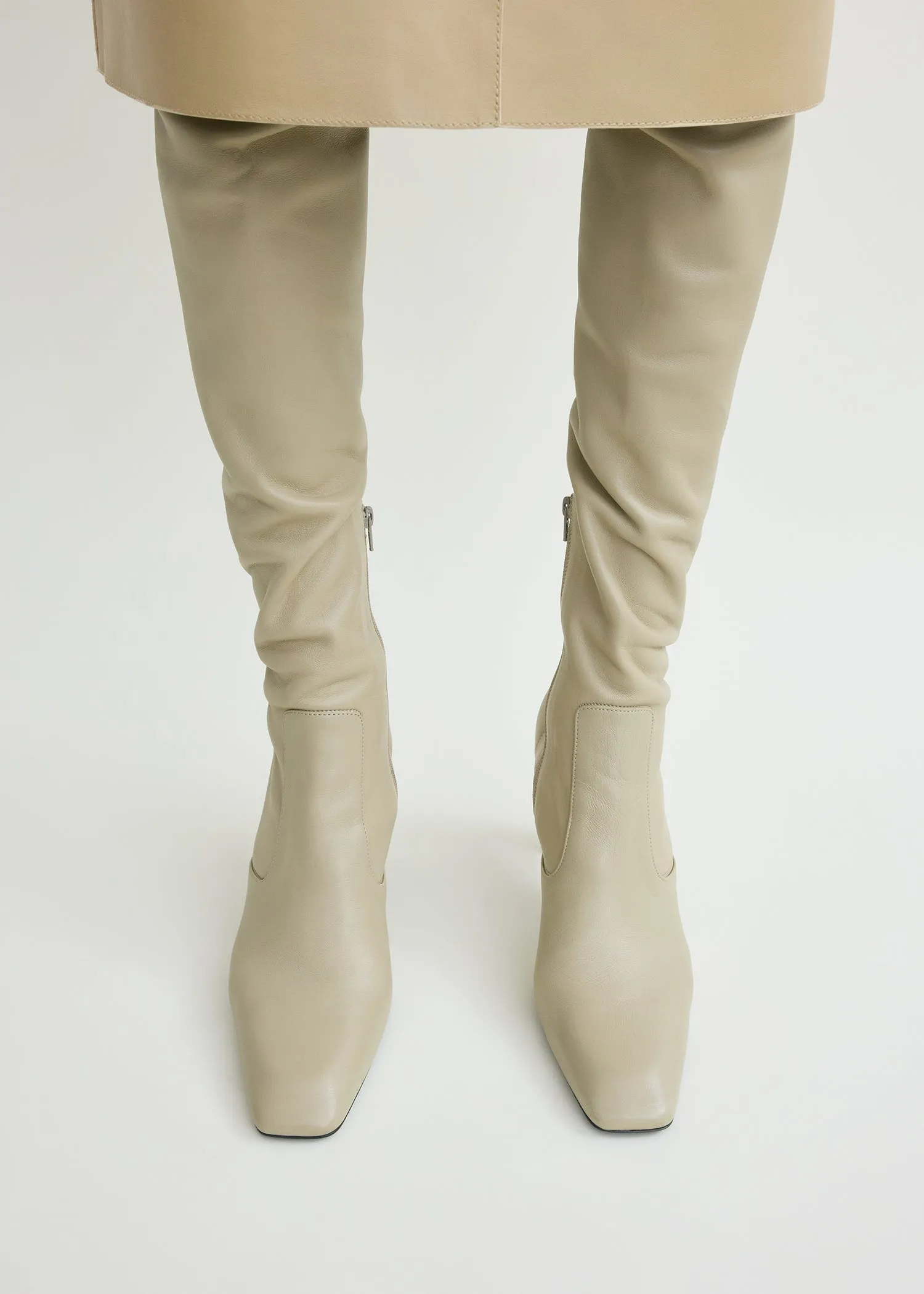 Nappa over-the-knee boots rye sold by Toteme product image thumbnail 2