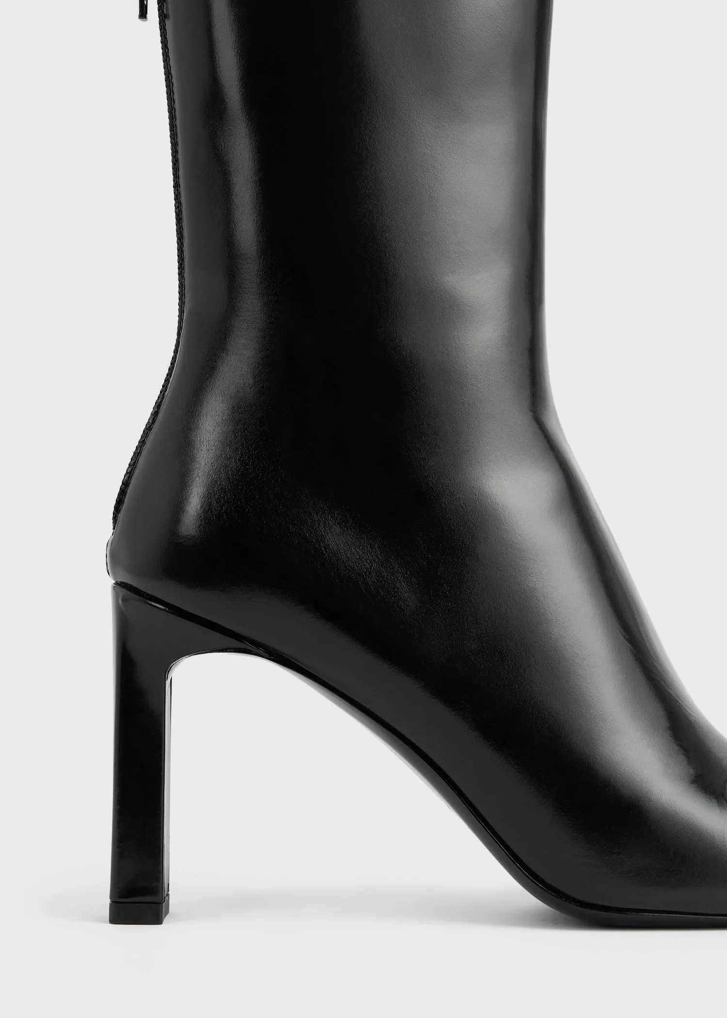 Bar glossy leather boots black sold by Toteme product image thumbnail 5