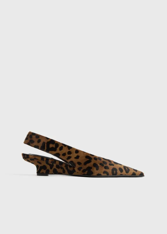 Wedge-heel pony hair slingbacks leopard sold by Toteme