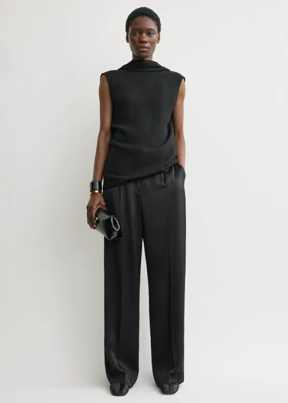 Cocoon cape blouse black sold by Toteme