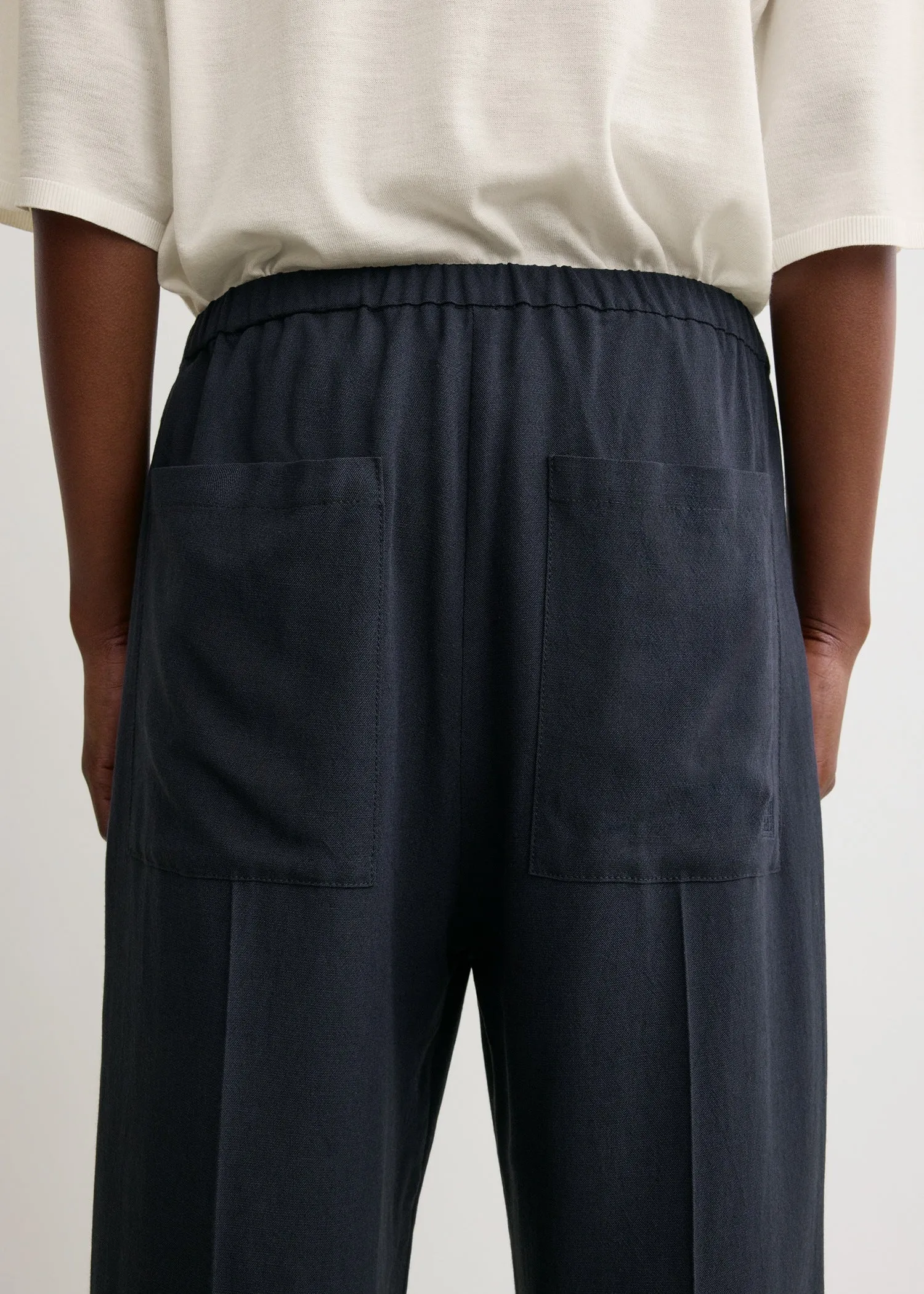Fluid winter trousers navy sold by Toteme product image thumbnail 5