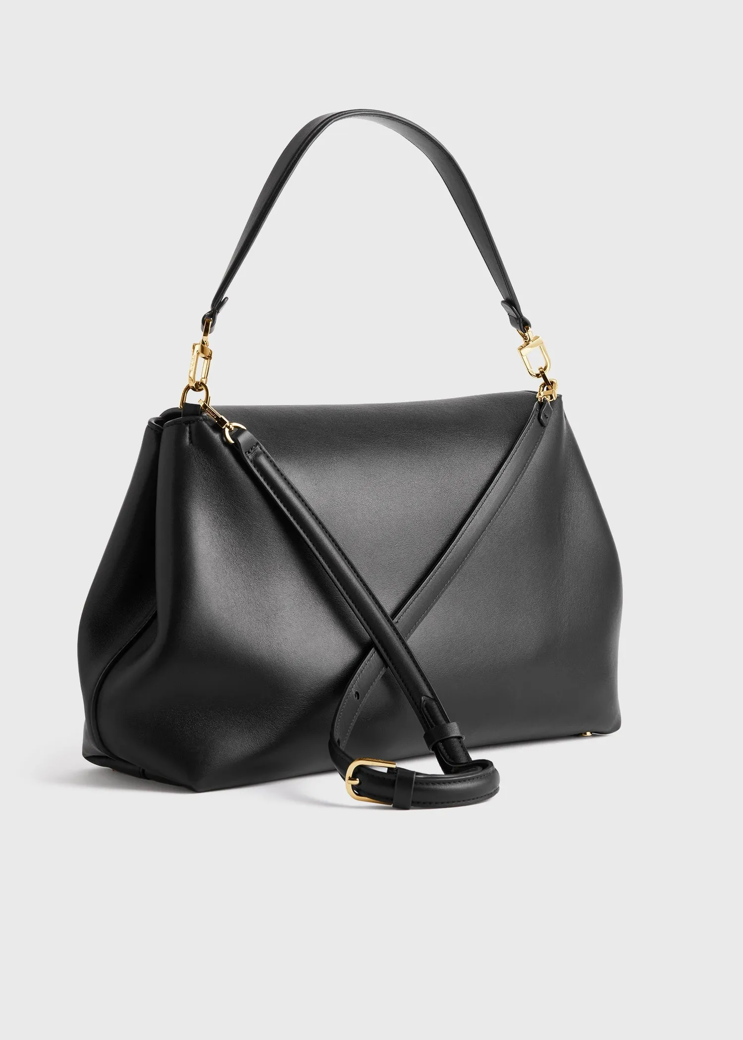 T-lock leather satchel black sold by Toteme product image thumbnail 4