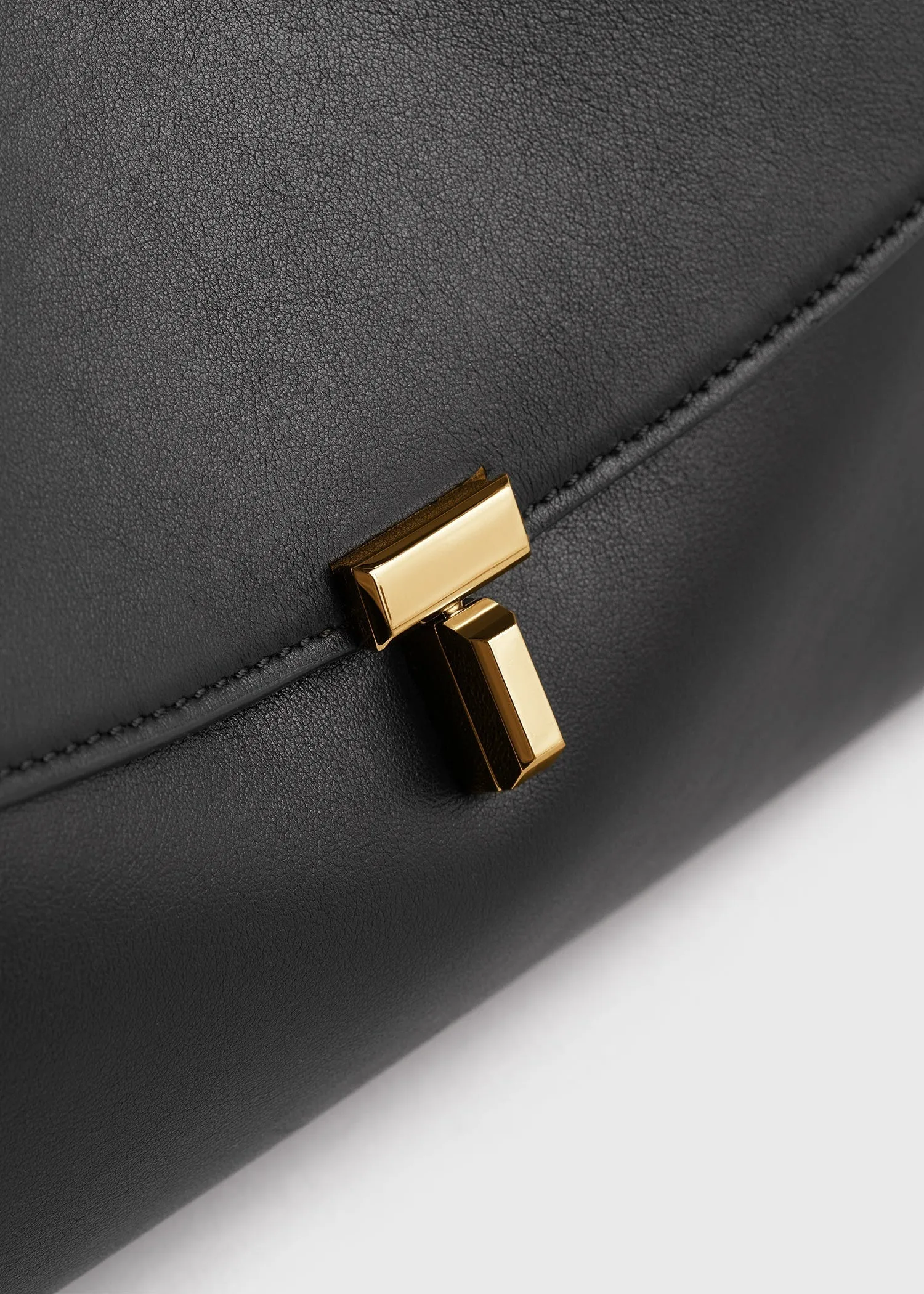 T-lock leather satchel black sold by Toteme product image thumbnail 5