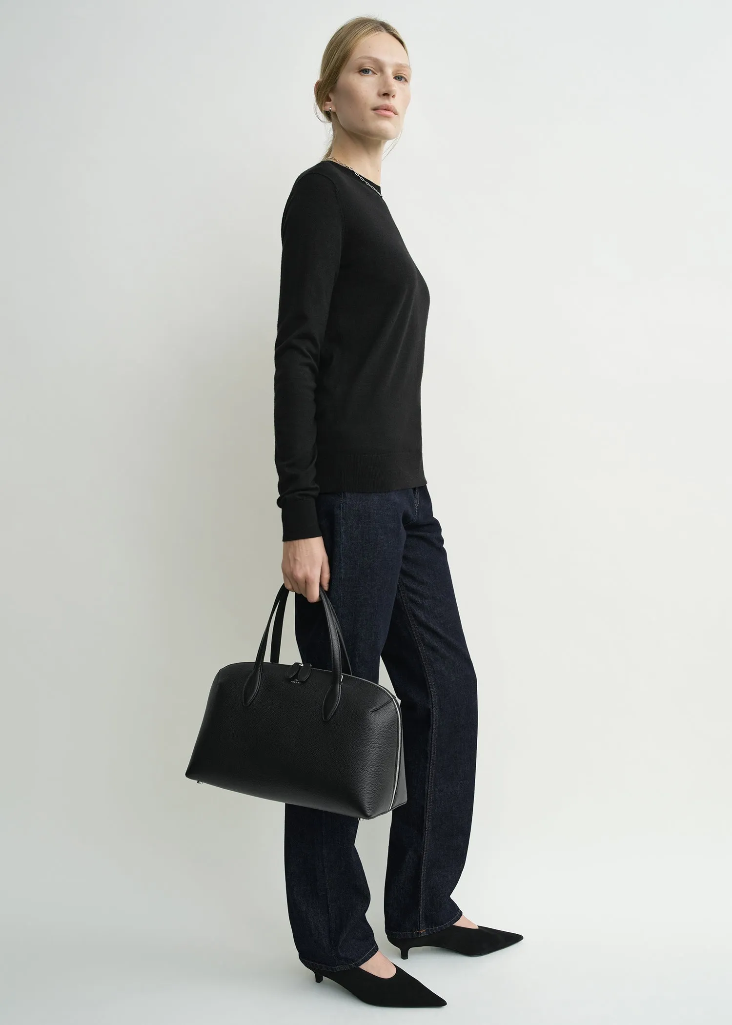 Fine crew knit midnight sold by Toteme product image thumbnail 2