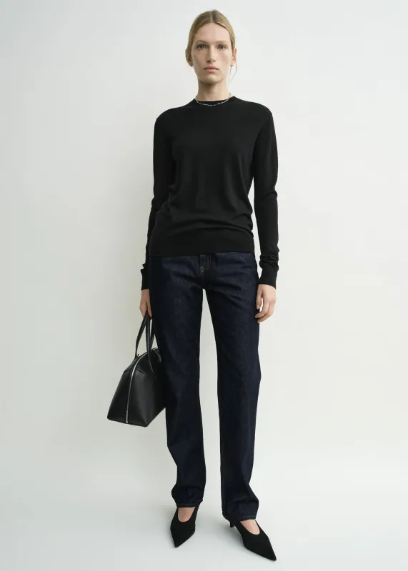 Fine crew knit midnight made by Toteme