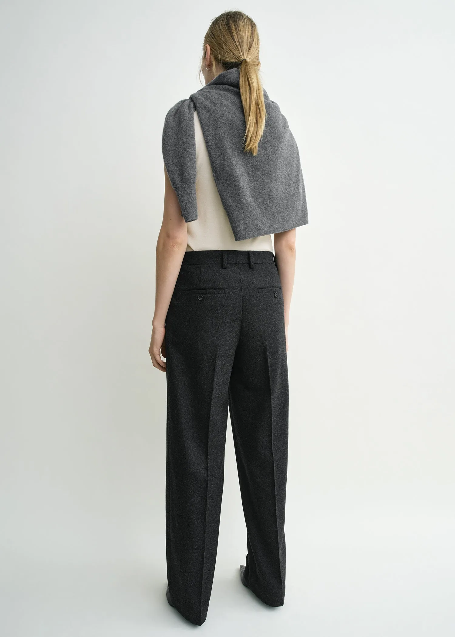 Double-pleat winter trousers charcoal sold by Toteme product image thumbnail 3