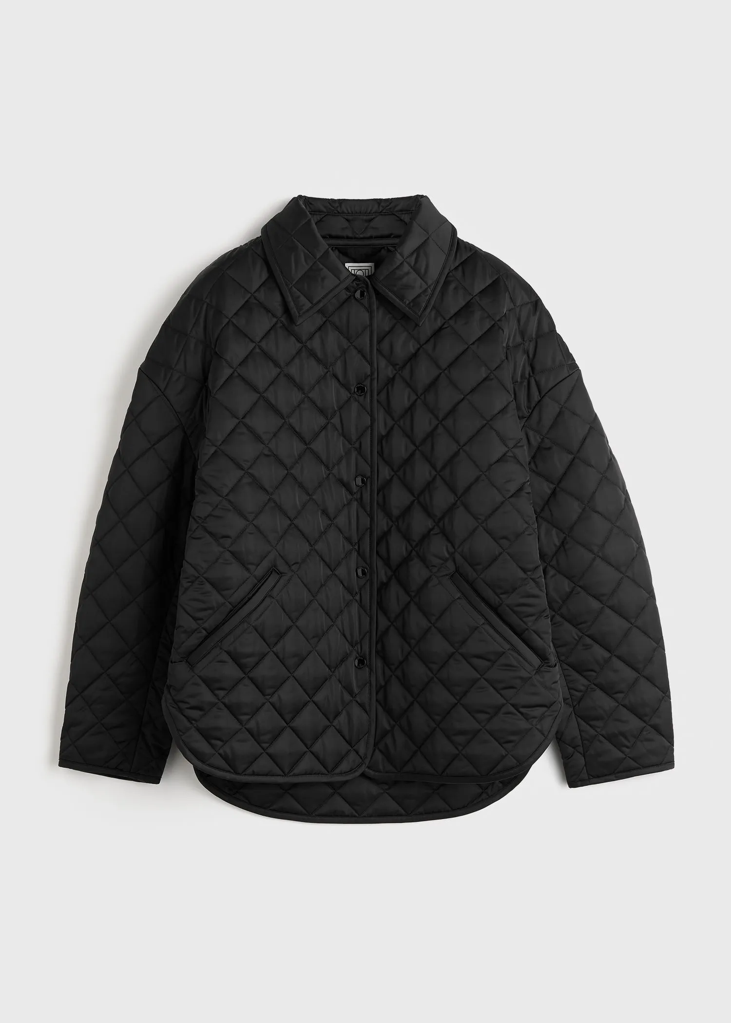 Collared quilted jacket black sold by Toteme product image thumbnail 5