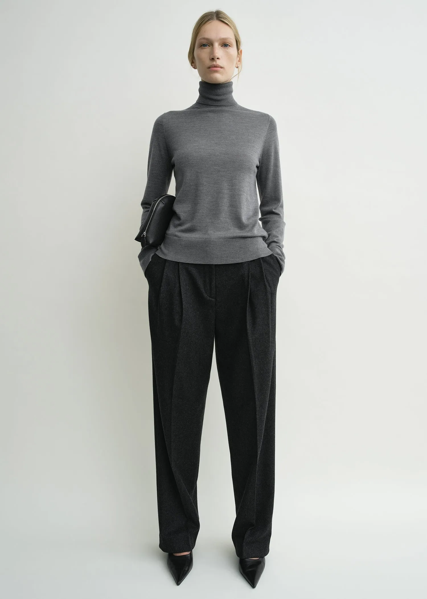 Fine turtleneck charcoal sold by Toteme