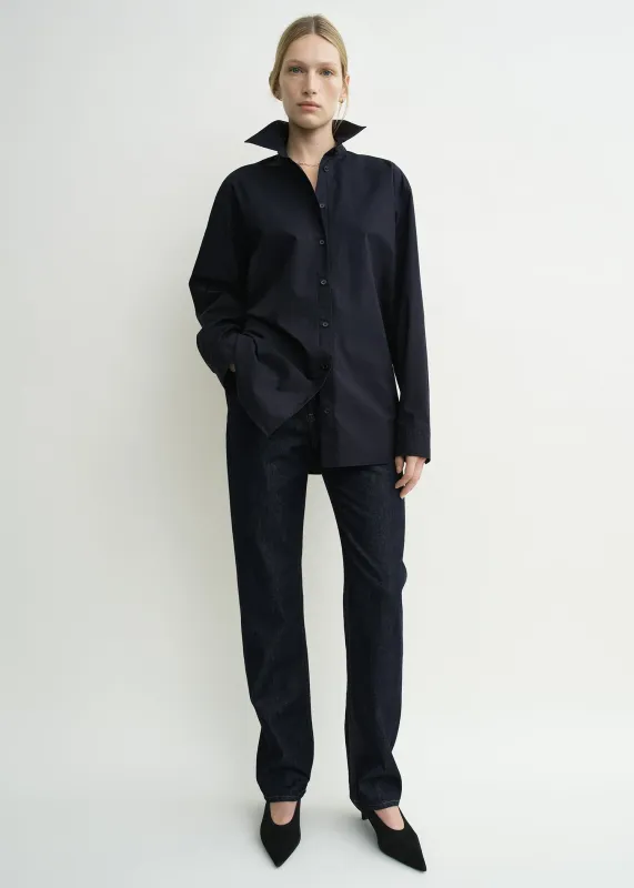 Classic tumbled shirt midnight sold by Toteme