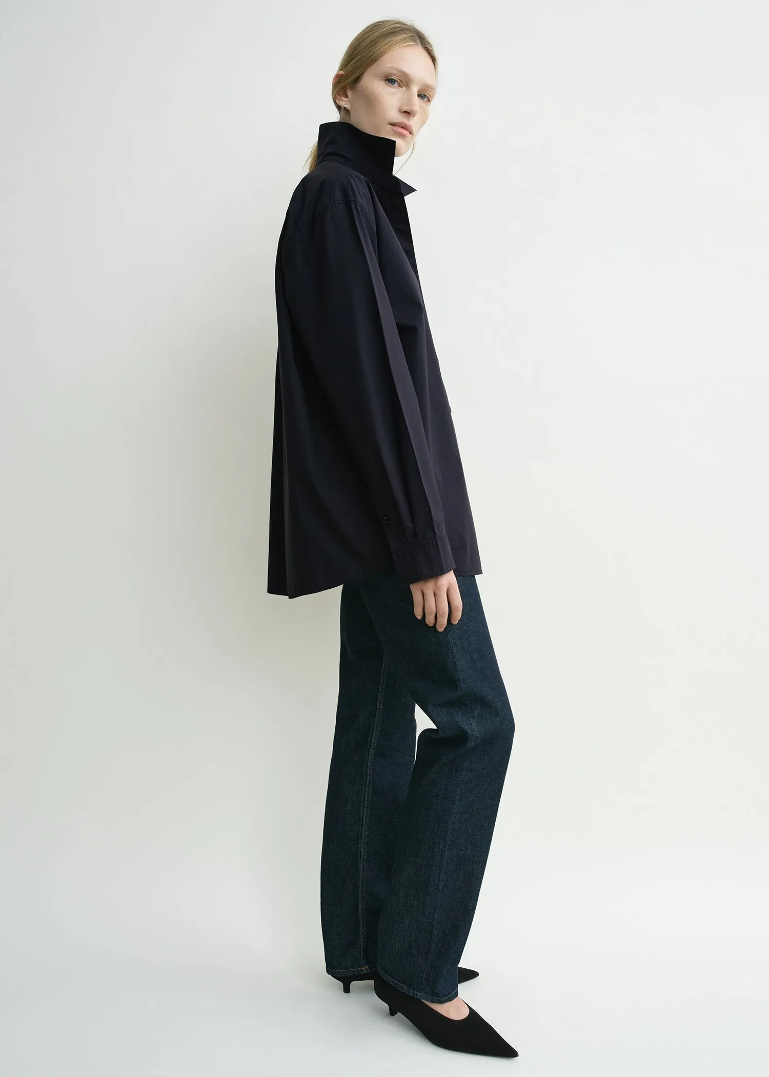 Classic tumbled shirt midnight sold by Toteme product image thumbnail 2