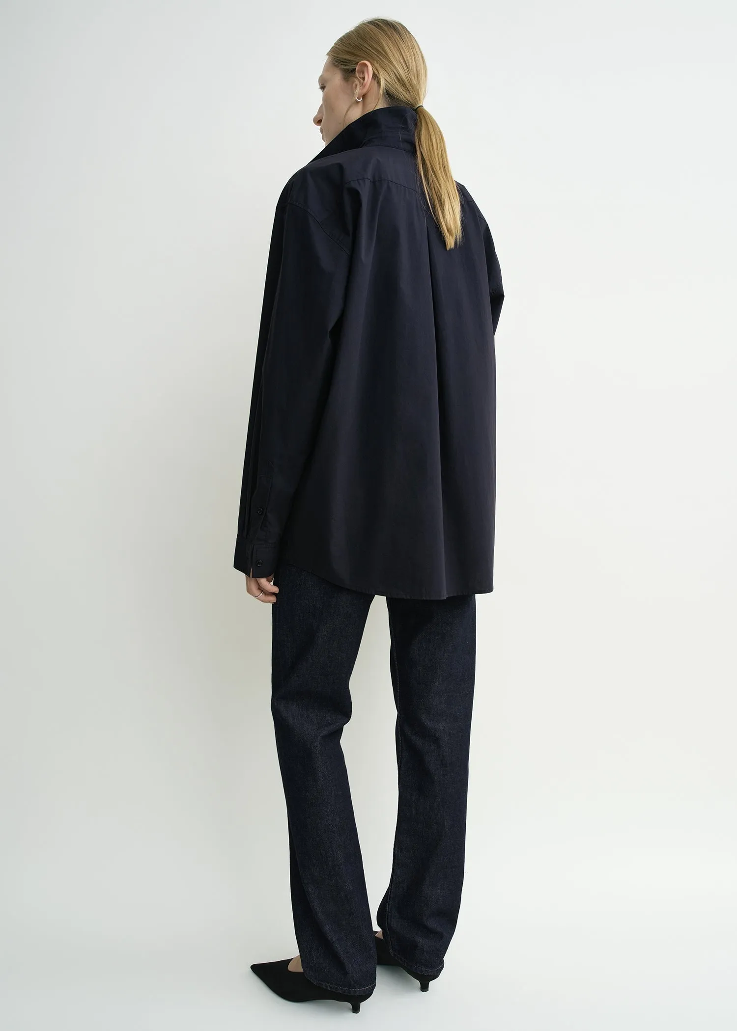 Classic tumbled shirt midnight sold by Toteme product image thumbnail 3