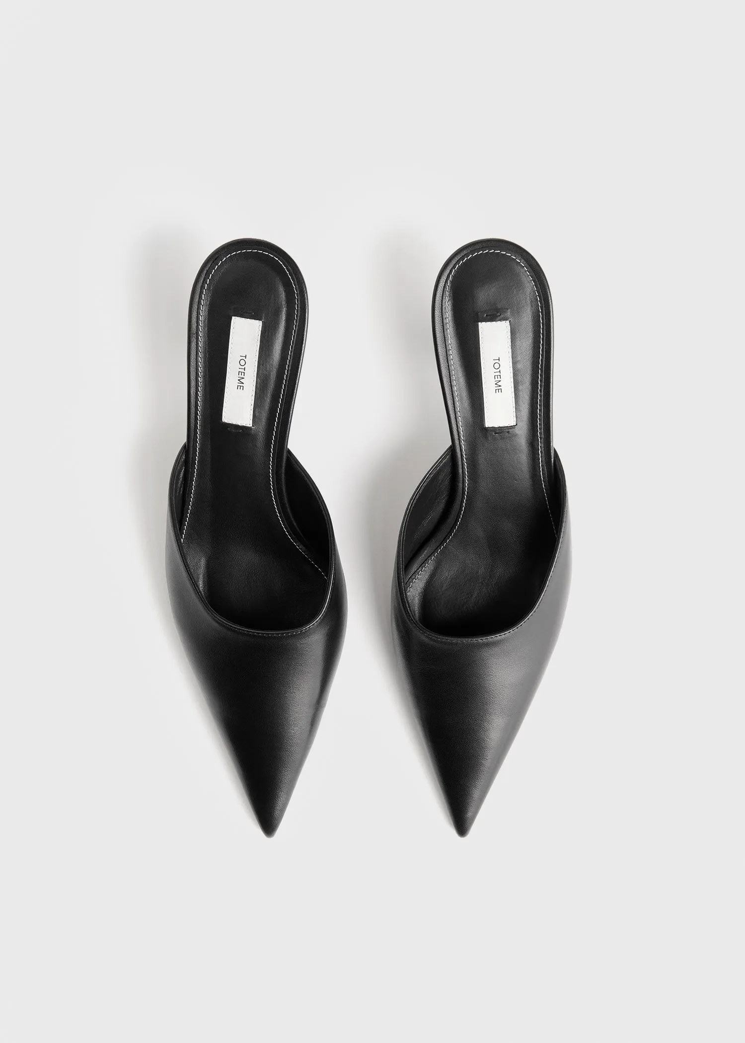 Sharp nappa mules black sold by Toteme product image thumbnail 4