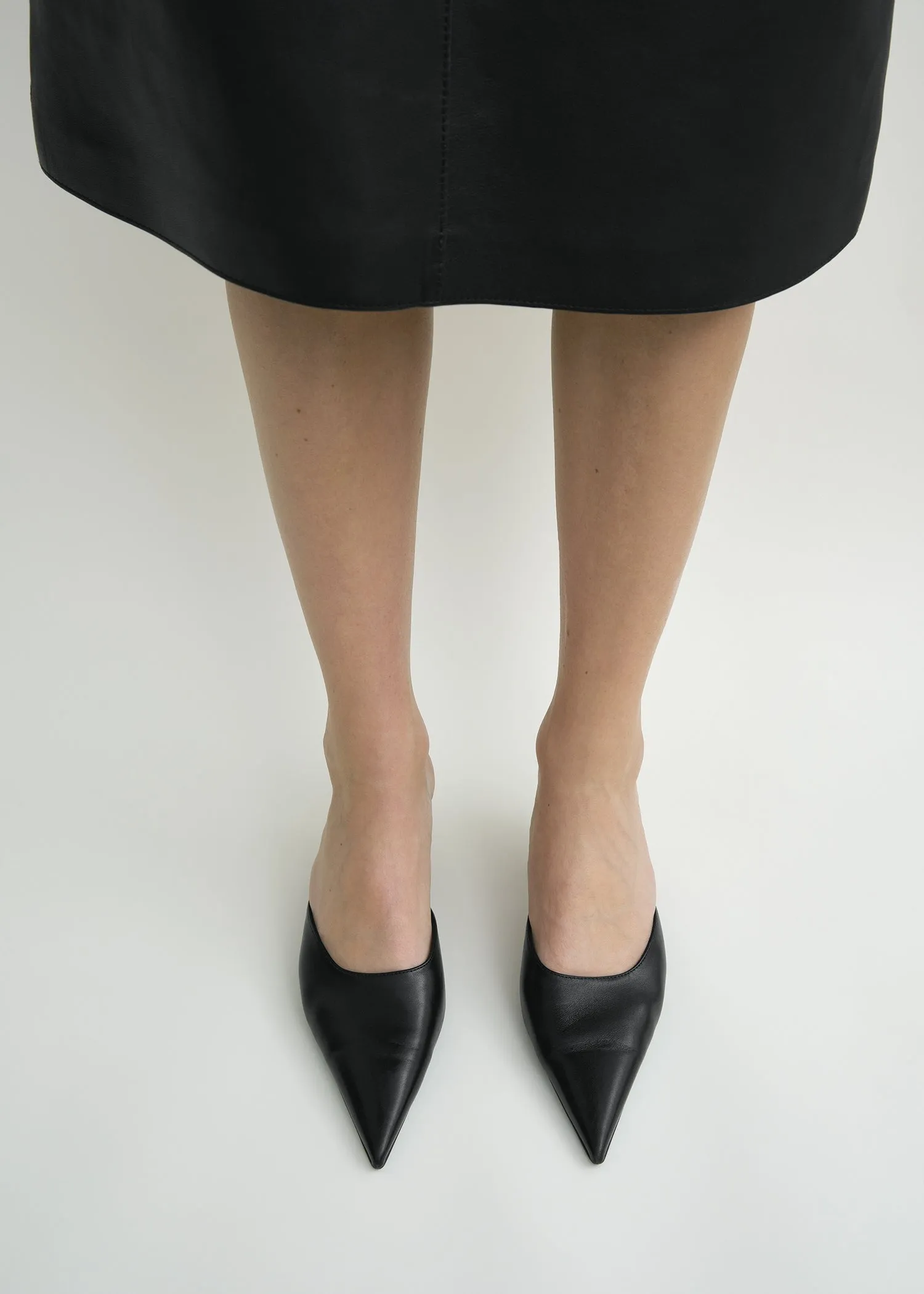 Sharp nappa mules black sold by Toteme product image thumbnail 2