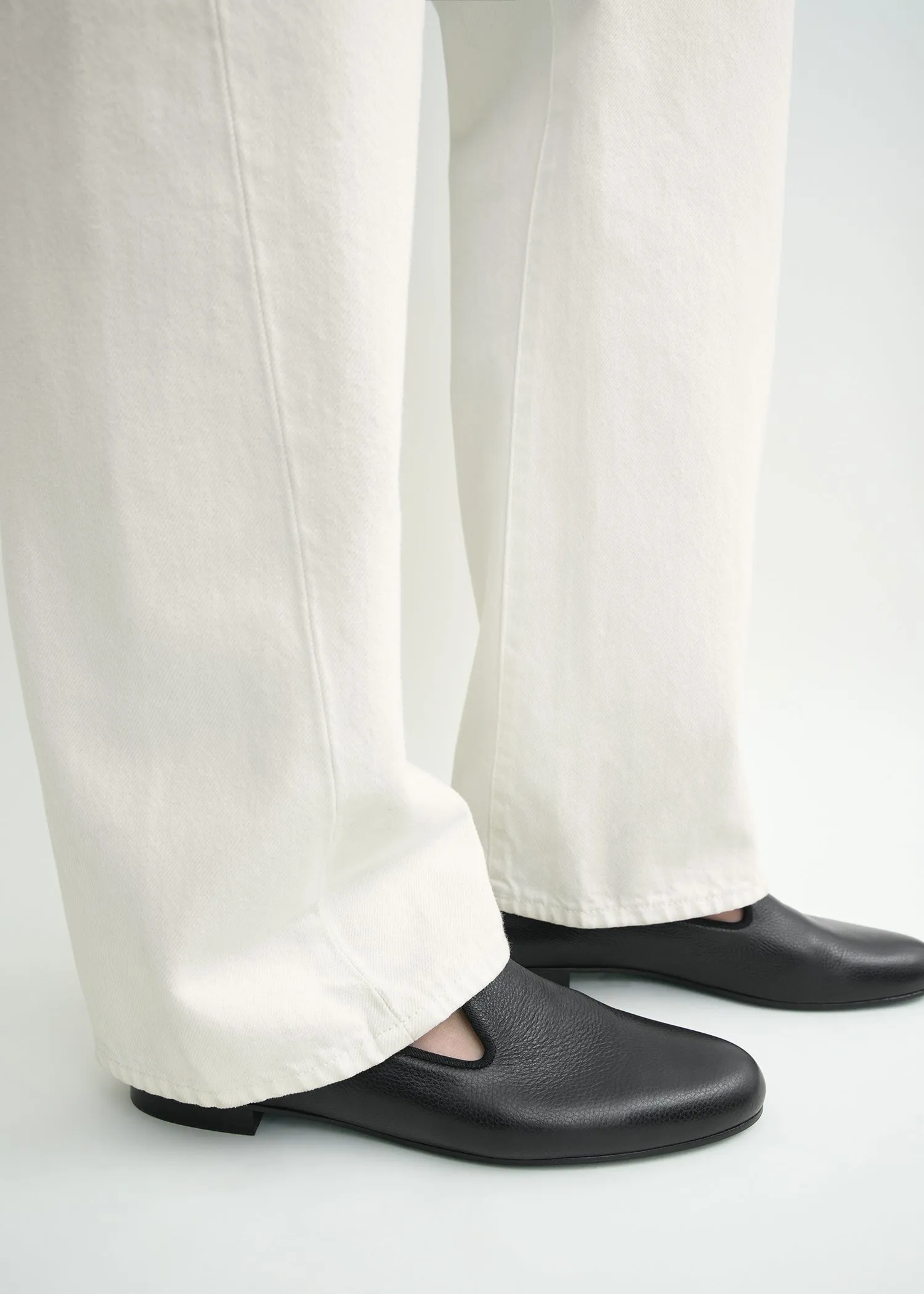Grained-leather loafers black sold by Toteme product image thumbnail 3