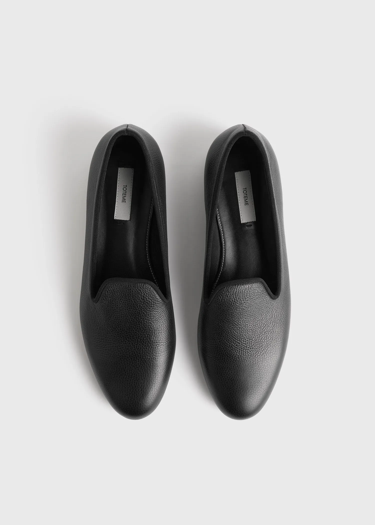 Grained-leather loafers black sold by Toteme product image thumbnail 4