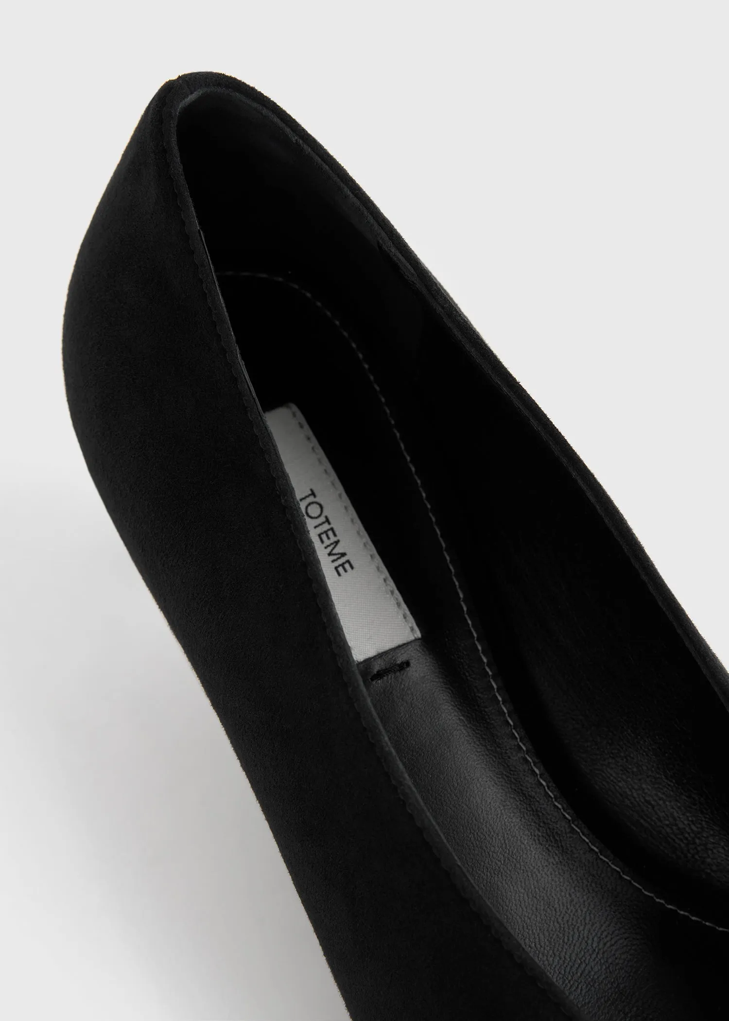 Sharp suede kitten pumps black sold by Toteme product image thumbnail 5