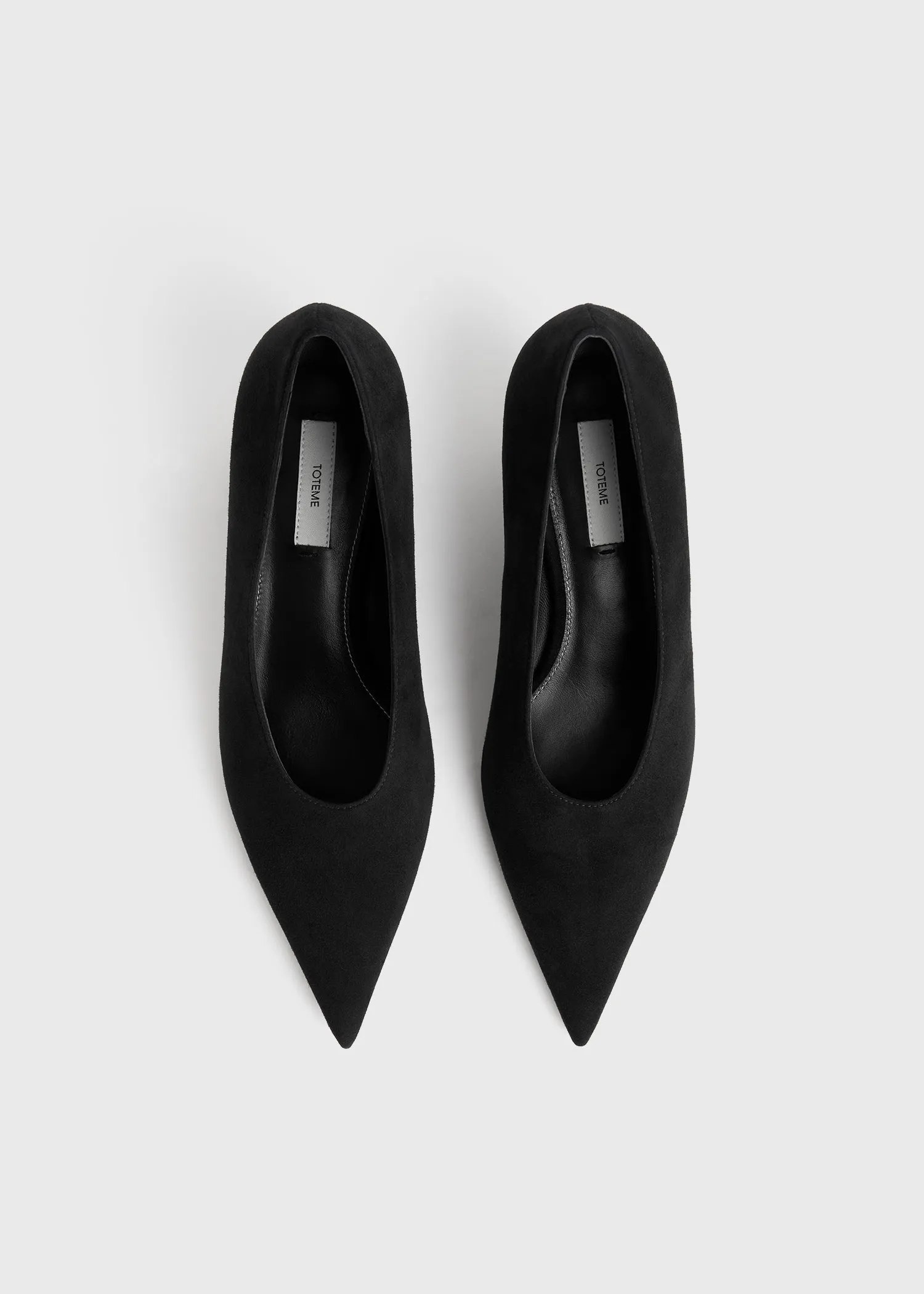 Sharp suede kitten pumps black sold by Toteme product image thumbnail 4