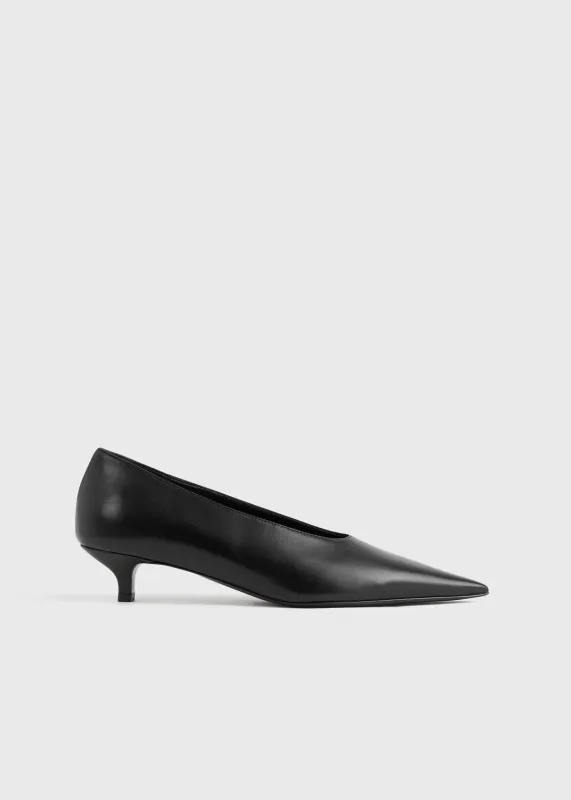 Sharp nappa kitten pumps black sold by Toteme
