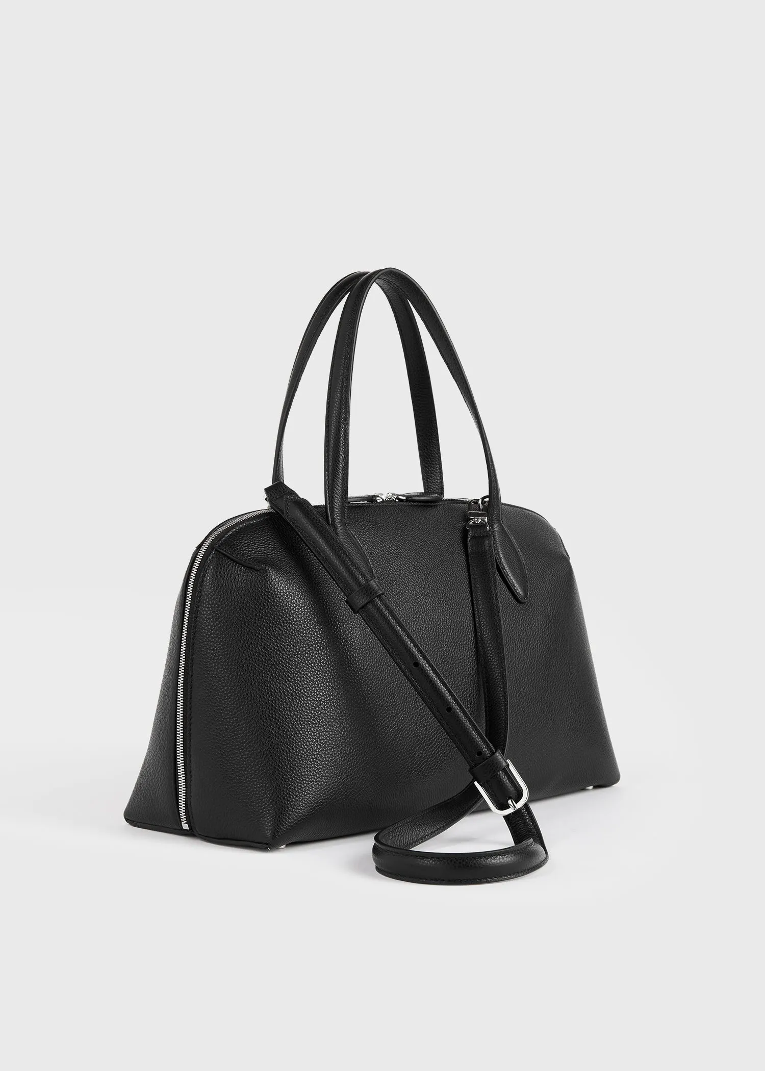 Medium grained-leather day tote black sold by Toteme product image thumbnail 4