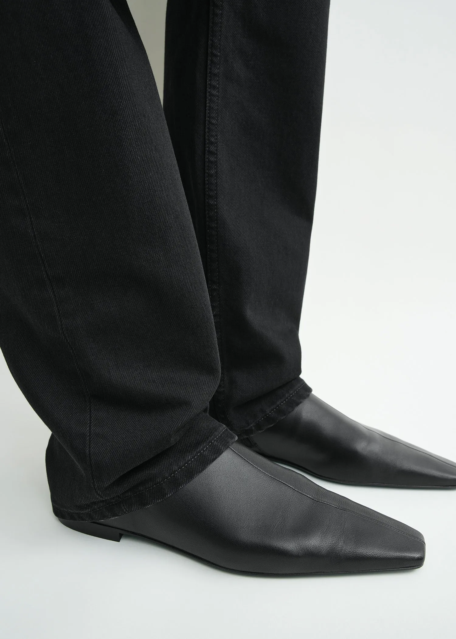 Zipped leather chelsea boots black sold by Toteme product image thumbnail 3