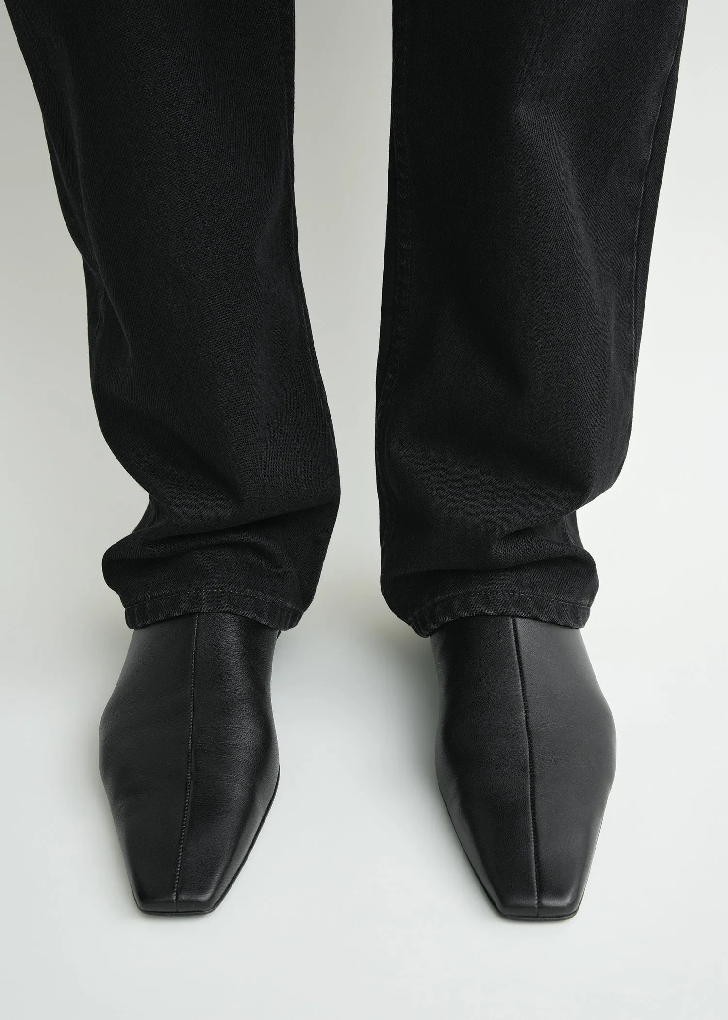 Zipped leather chelsea boots black sold by Toteme product image thumbnail 2