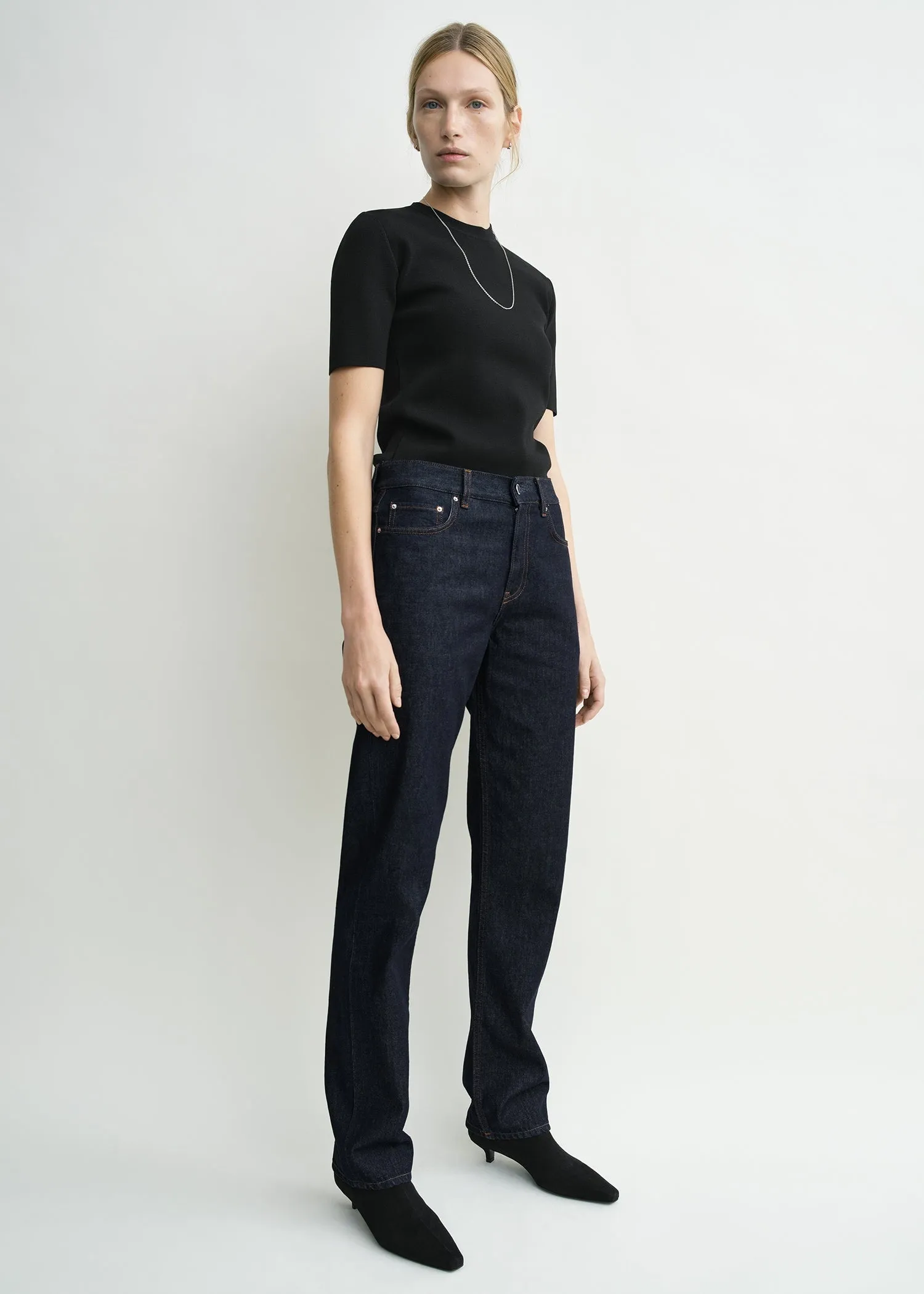 Low straight denim rinsed blue sold by Toteme product image thumbnail 2