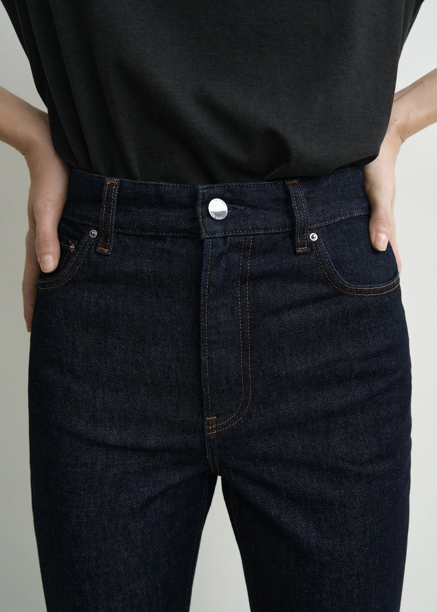 High slim denim rinsed blue sold by Toteme product image thumbnail 4